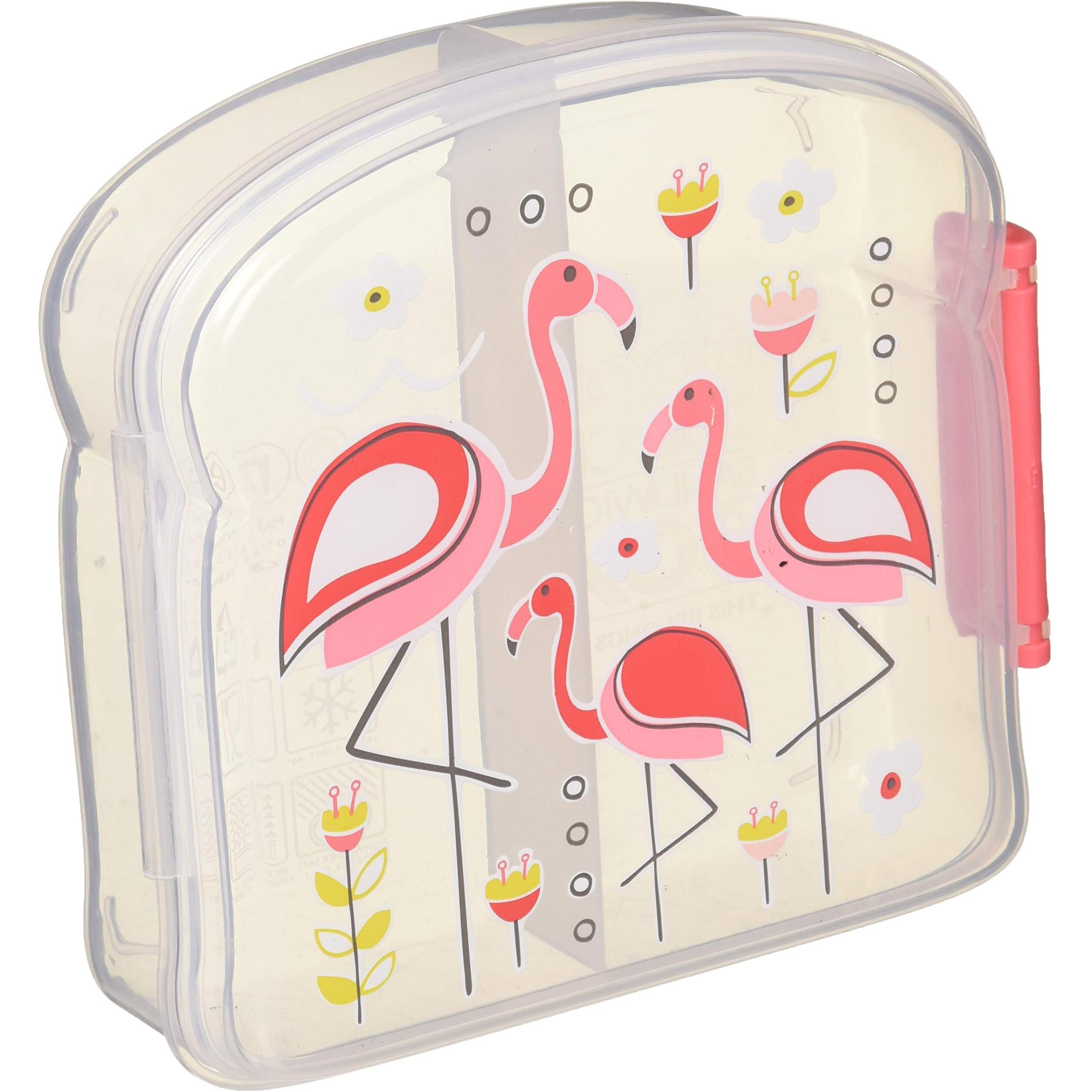 Sugarbooger Good Lunch Sandwich Box  Flamingo  1 Count (Pack Of 1)