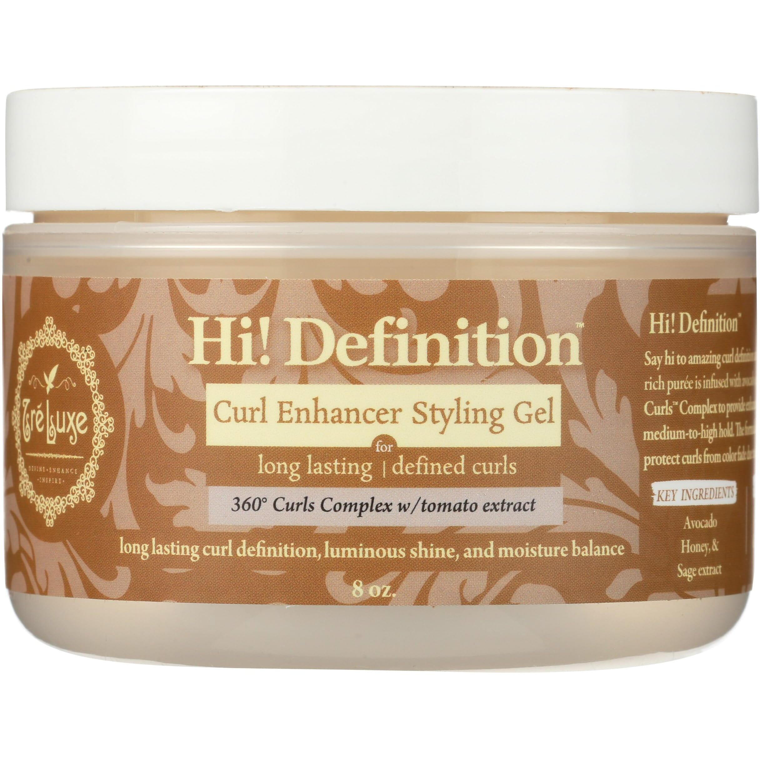 Treluxe Hi Definition Curl Enhancer Styling Gel  8 Fz