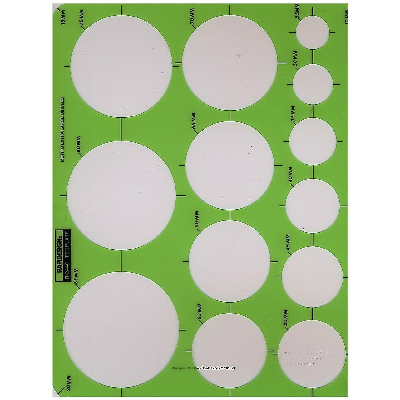 Rapidesign Metric Extra-Large Circles Template  1 Each (R2440)