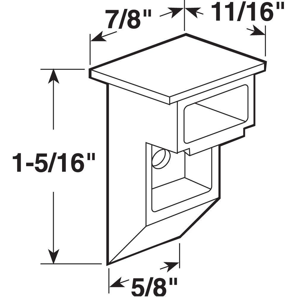 Prime-Line H 3838 1-5/16 In. White Plastic Window Channel Balance Sash Cams (2 Pack)