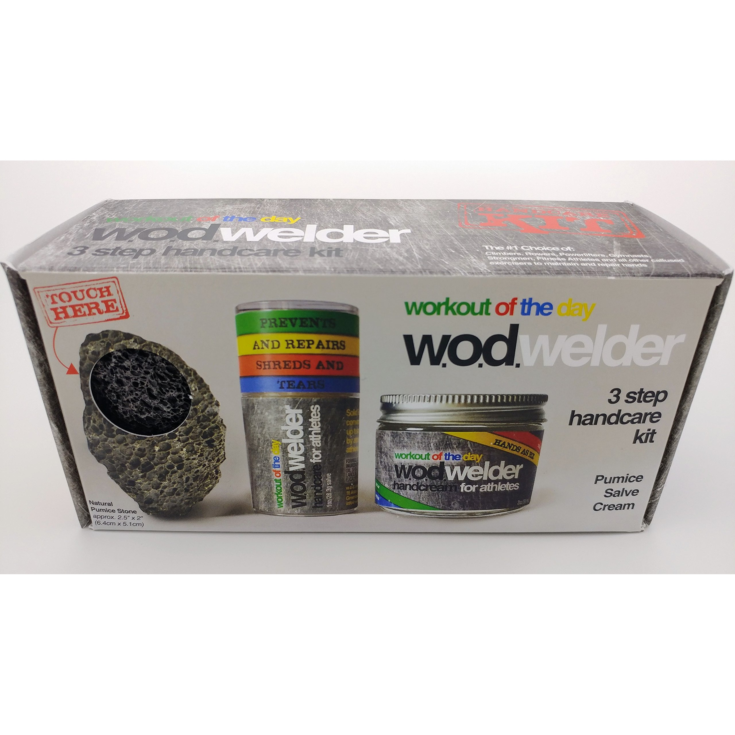 W.O.D.Welder 3 Step Handcare Kit - Callus Pumice  Moisturizing Cream And Salve