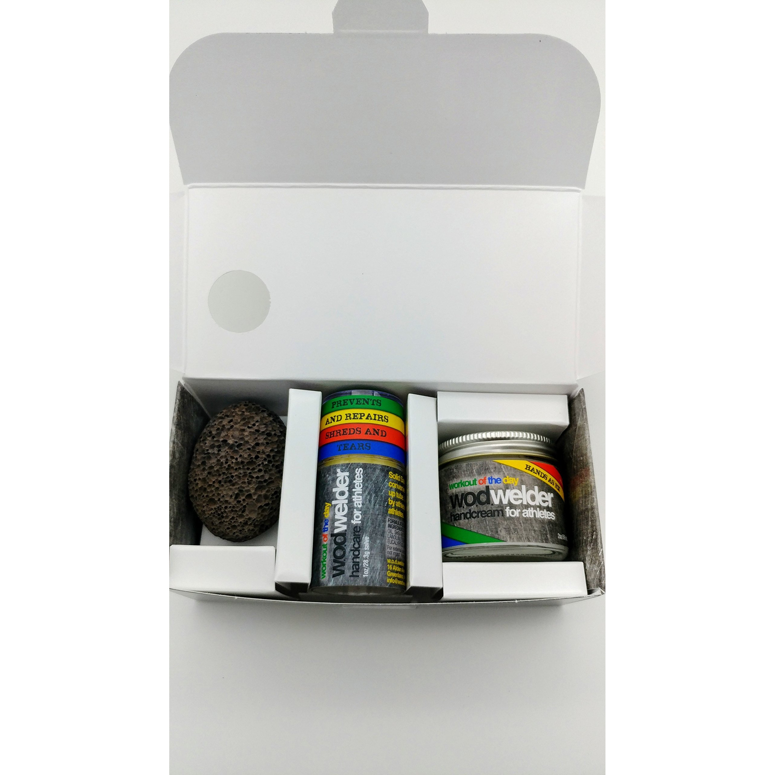 W.O.D.Welder 3 Step Handcare Kit - Callus Pumice  Moisturizing Cream And Salve