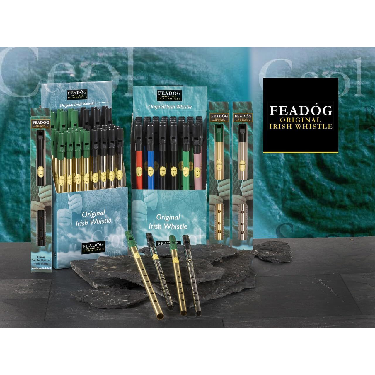 FeadG Tin  Original Irish  Brass Whistles For School Or Groups  Key Of D  Made In Ireland