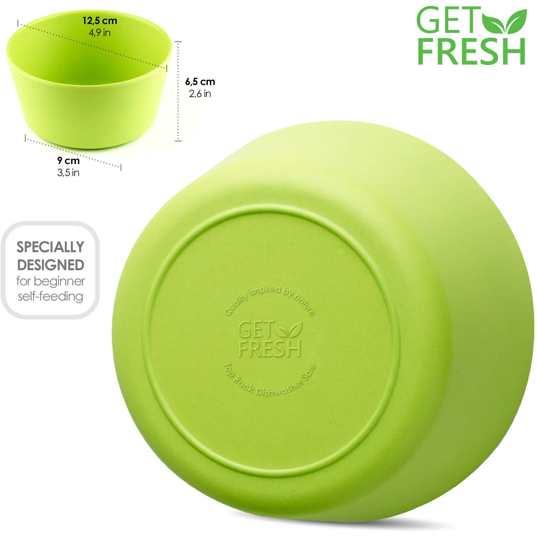 Get Fresh Bamboo Kids Snack Bowls  Set Of 4 Bowls For Kids  Kids Bpa Free Bowls  Bamboo Dinnerware For Everyday Use  Kids Bamboo Bowls  Dishwasher Safe And Stackable