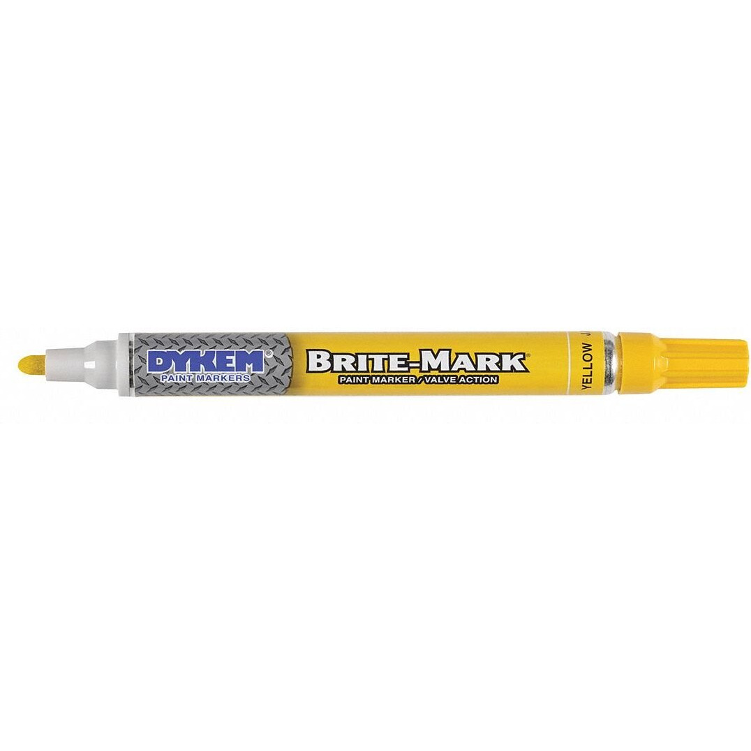 Dykem 84004 Yellow Med Brite-Mark Med Tip Marker