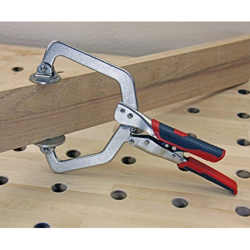 Armor Tool Face Clamp For Pocket Hole Joinery - 3"" C Clamp Locking Vice Grip Plier With Auto Adjust Technology & Swivel Pads - 3Fc-70
