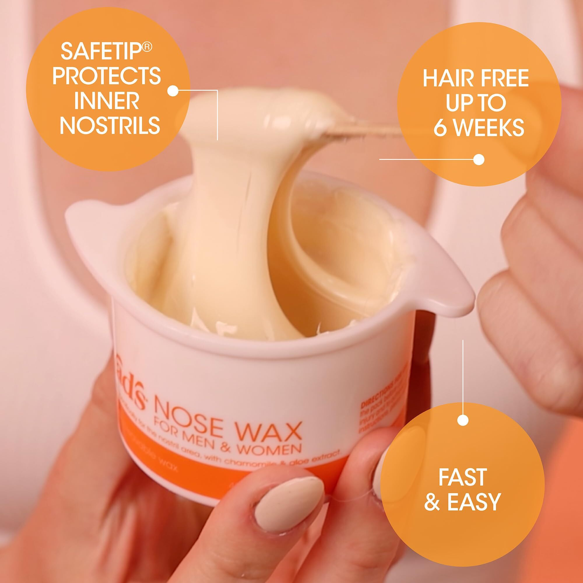 Nad's Nose Wax Kit For Men & Women - Waxing Kit For Quick & Easy Nose Hair Removal  12G / 0.42Oz