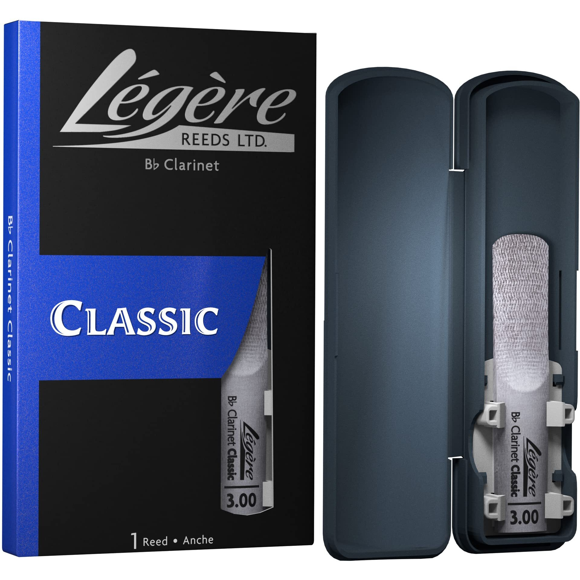LGre Reeds - Bb Clarinet Reed  Classic  Strength 3.00 (Bb3.00) - Premium Synthetic Woodwind Reed