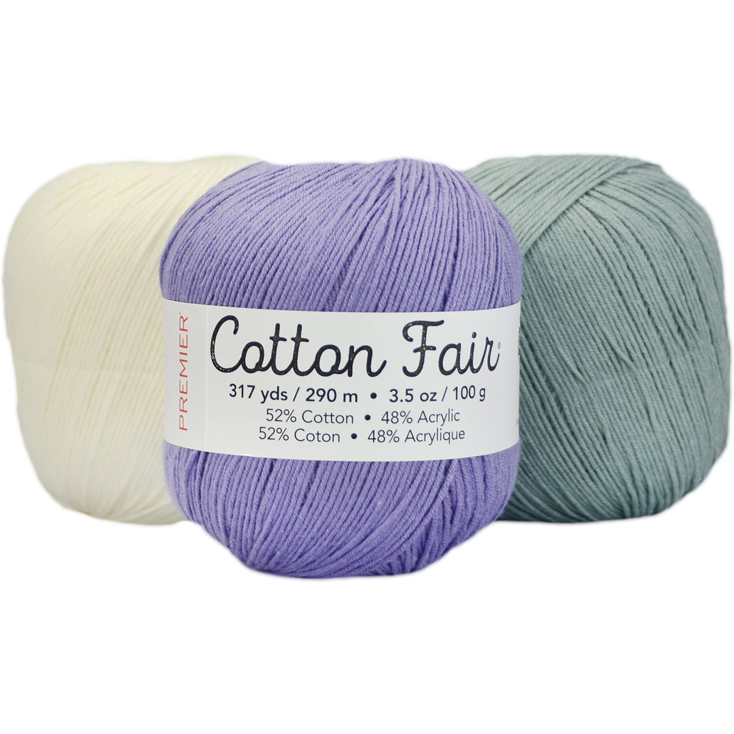 Premier Yarn Cotton Fair Solid Yarn  Lavender