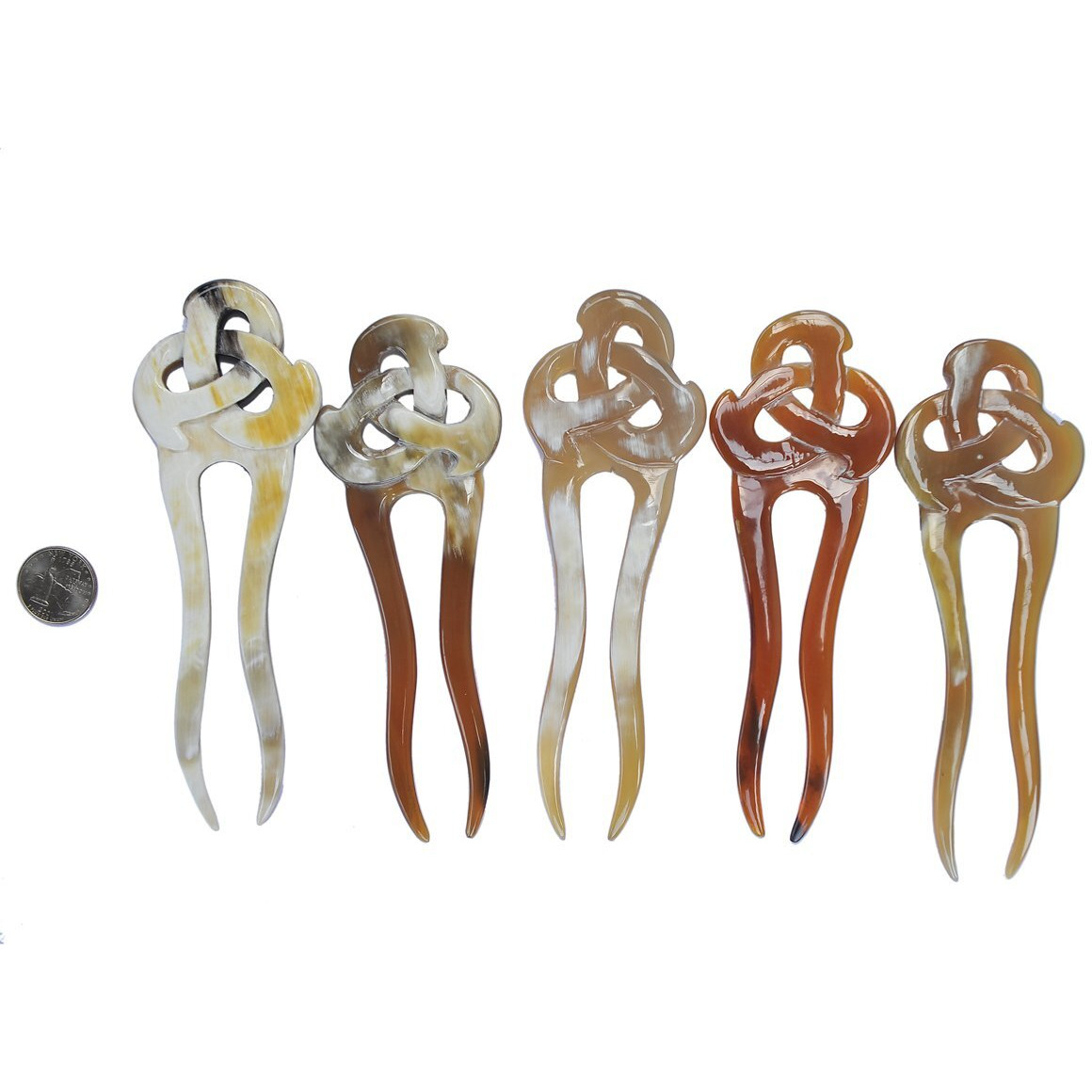 Marycrafts Celtic Knot Buffalo Horn Hair Fork Hair Stick Hair Accessories