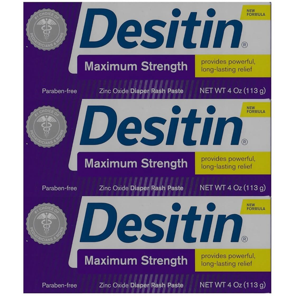 Desitin Maximum Strength Diaper Rash Paste  4 Ounce (Pack Of 6)