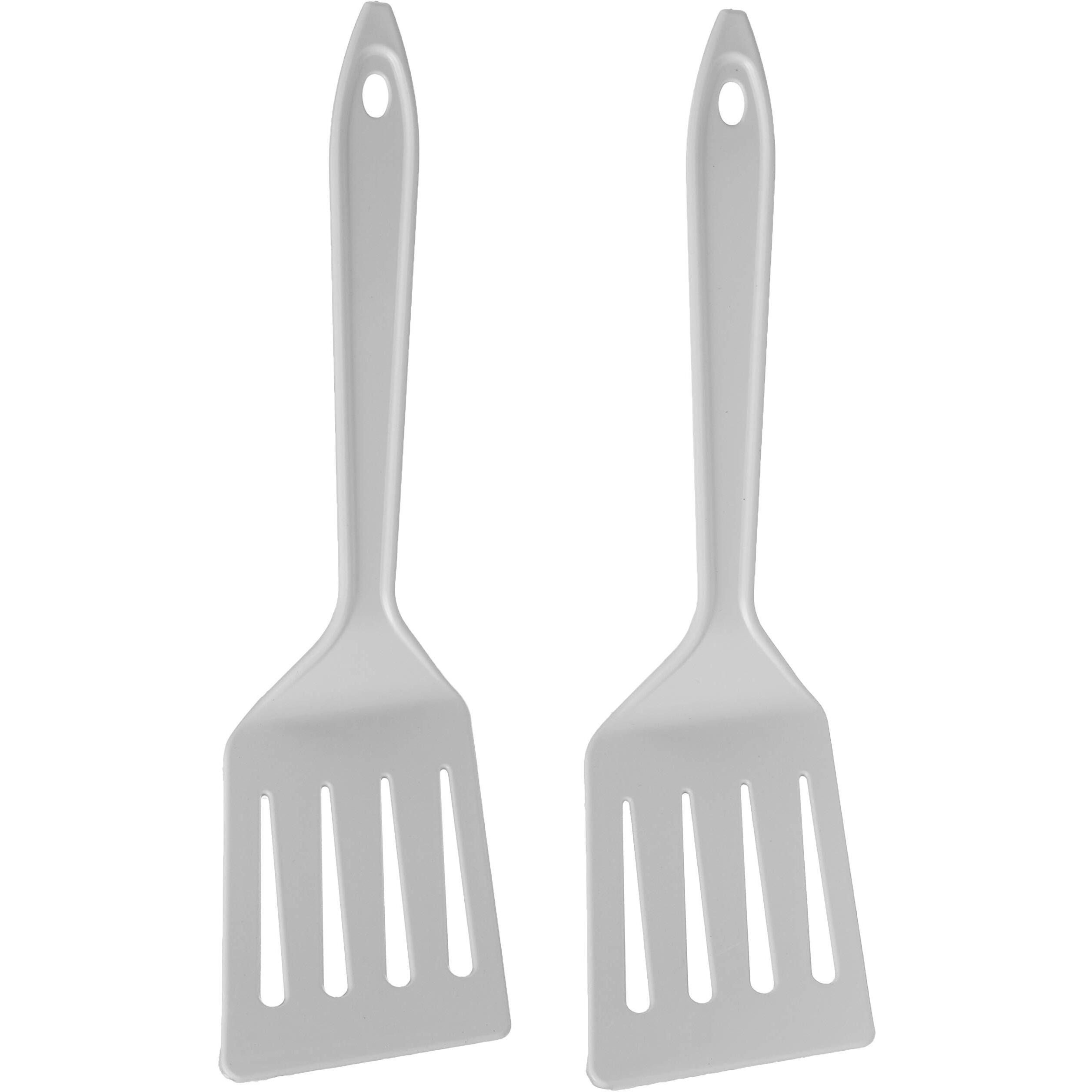 Hutzler Lopol Reinforced Nylon Spatula Turners  White  11""  Set Of 2