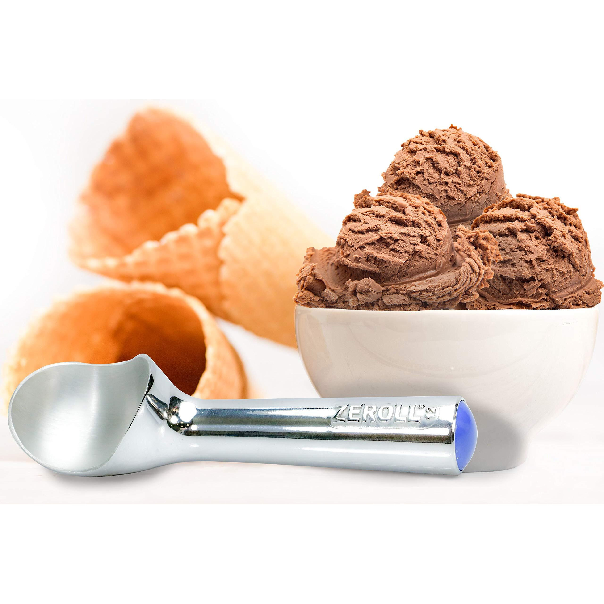 Zeroll 1012 Original Ice Cream Unique Liquid Filled Heat Conductive Handle Simple One Piece Aluminum Design Easy Release 24 Scoops Per Gallon Made In Usa  3-Ounce  Silver