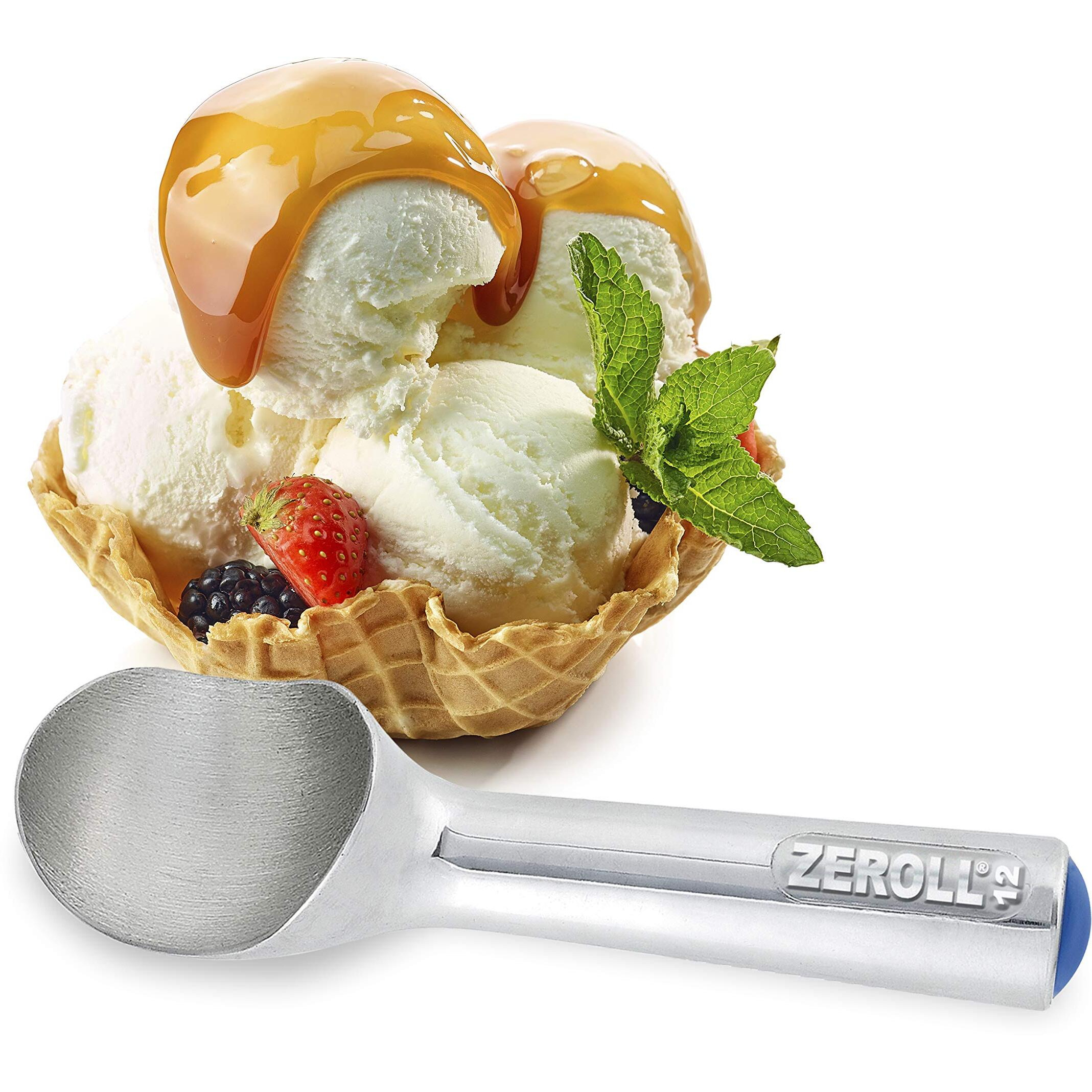 Zeroll 1012 Original Ice Cream Unique Liquid Filled Heat Conductive Handle Simple One Piece Aluminum Design Easy Release 24 Scoops Per Gallon Made In Usa  3-Ounce  Silver