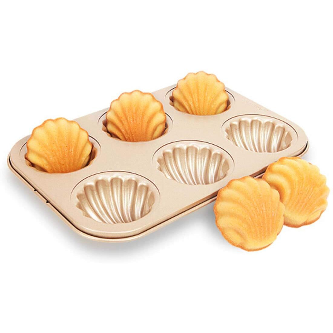Can_Deal Non Stick Japanese Sweet Heart Style 12 Cavity Madeleine Baking Mould