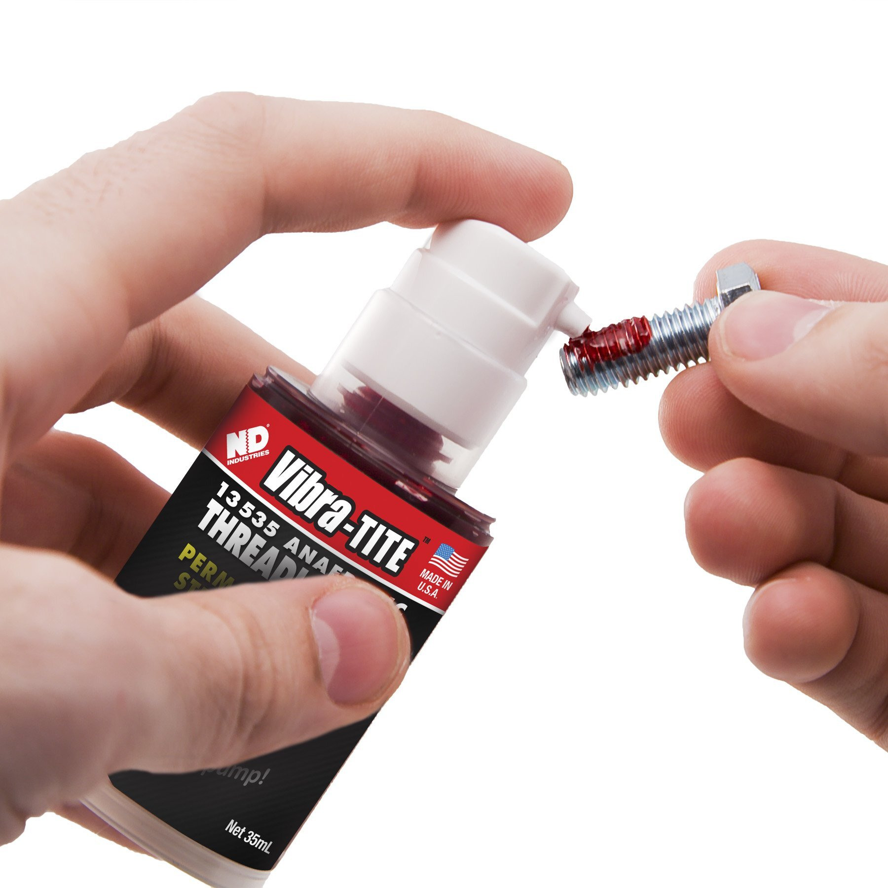 Vibra-Tite - 13535 135 Permanent Strength Gel Anaerobic Threadlocker  35 Ml Pump  Red