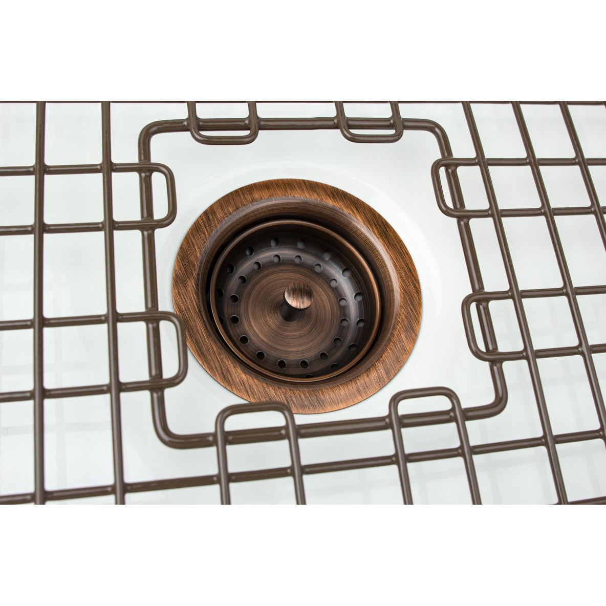 Sinkology Kitchen Sink Basket Strainer Drain Tb35-01 Antique Copper