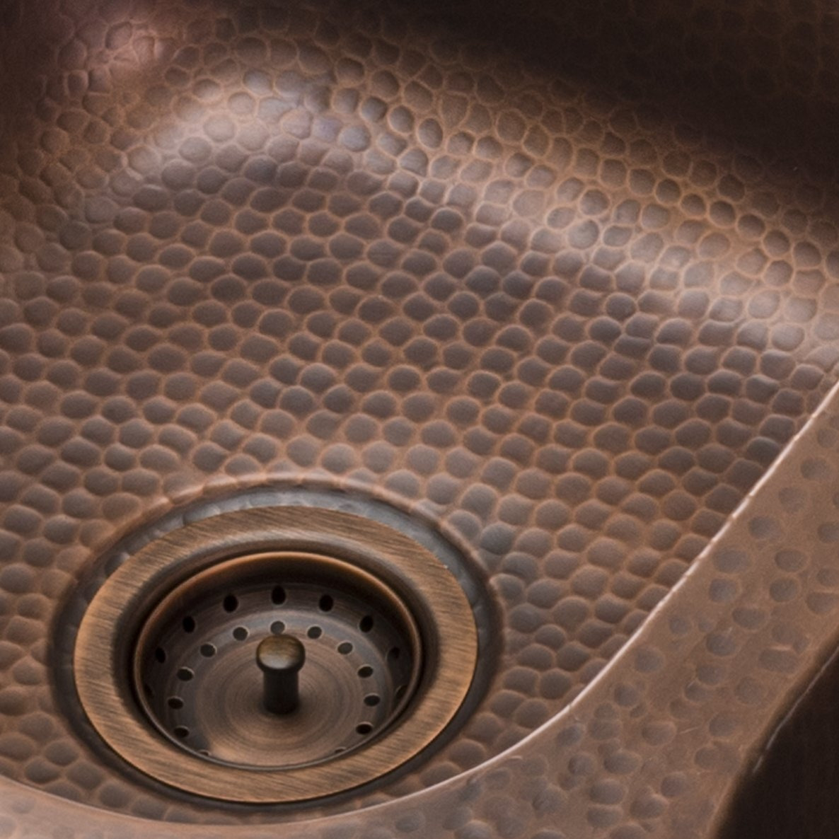 Sinkology Kitchen Sink Basket Strainer Drain Tb35-01 Antique Copper