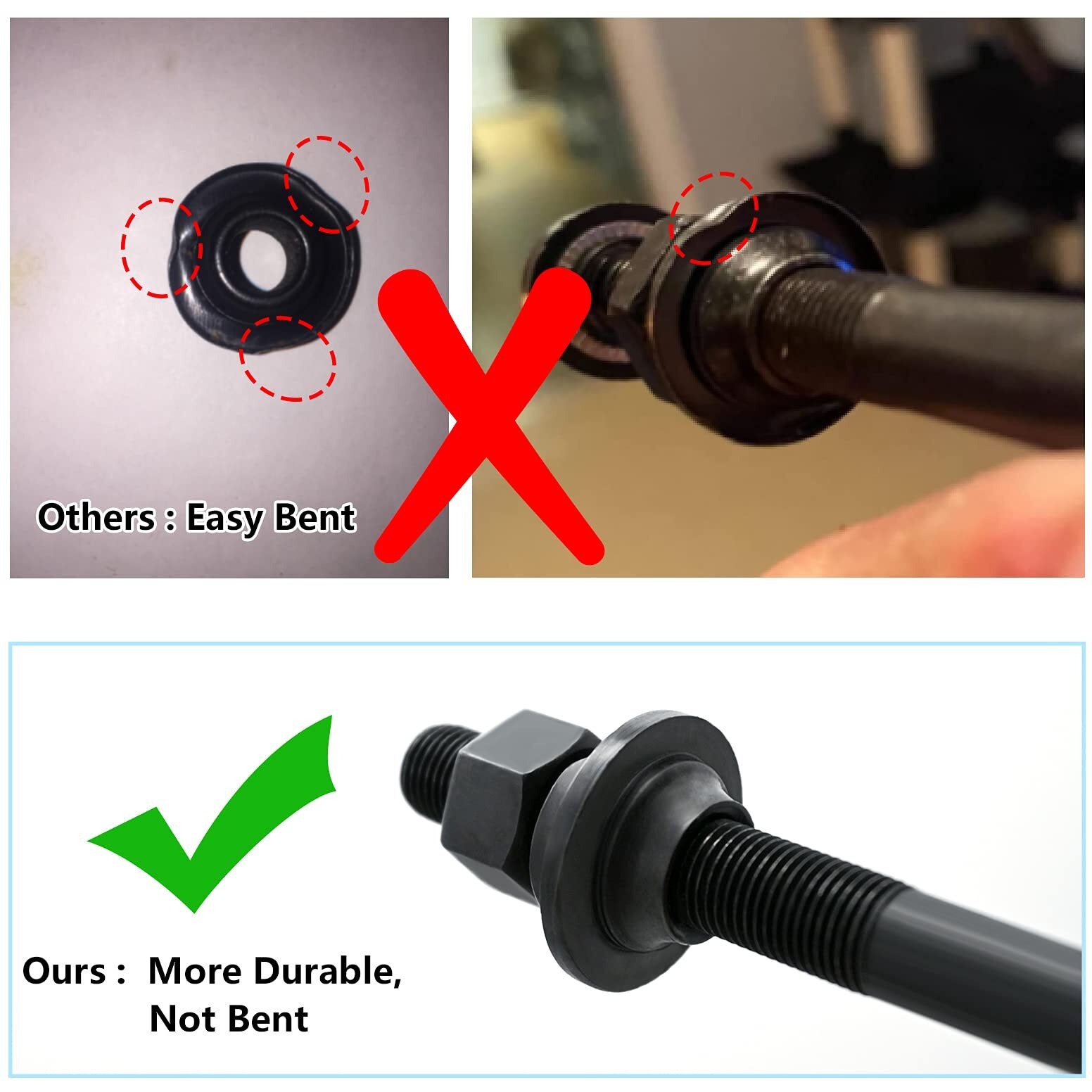 Aituitui 1 Pair Bike Quick Release Axle Skewer Bicycle Hub Parts  Front & Rear Axle Hollow Shaft Kit Replacement For Road Bike  Mountain Bike  Mtb  Bmx