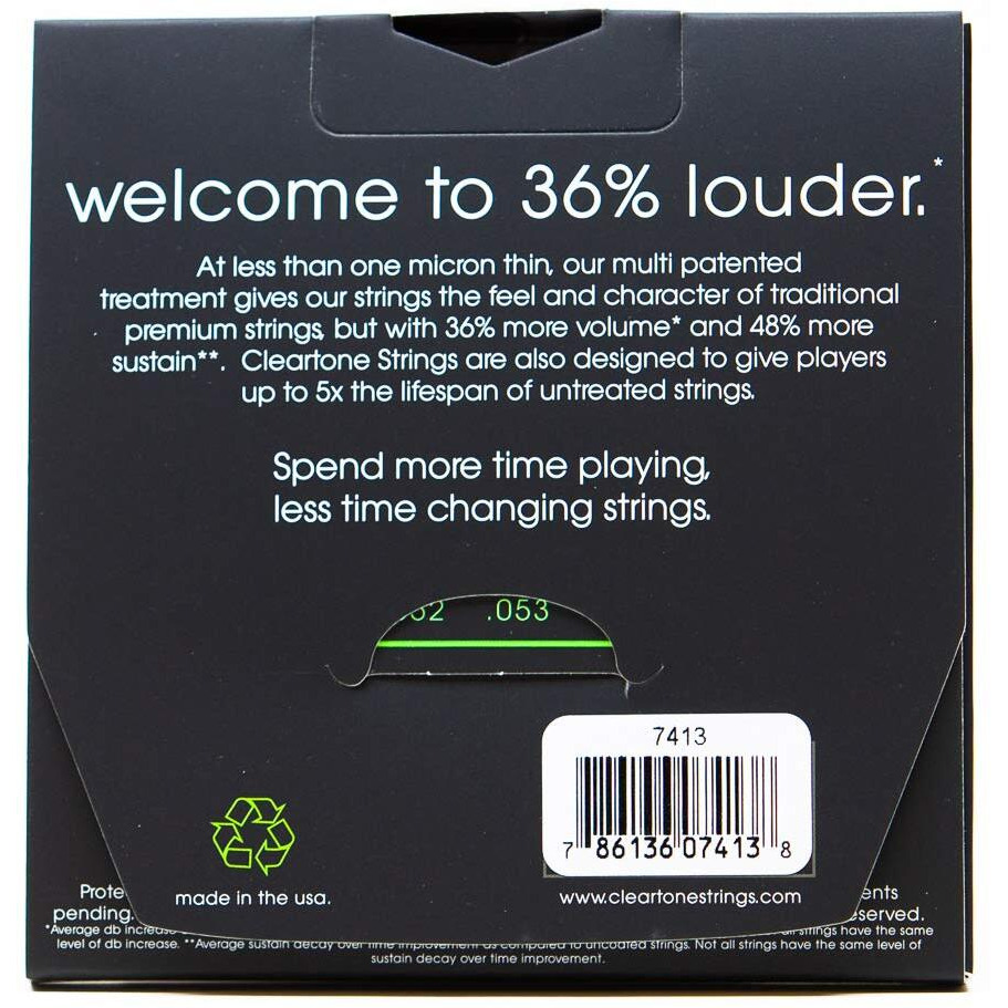 Cleartone Phosphor Bronze Acoustic Guitar Strings (12-53)