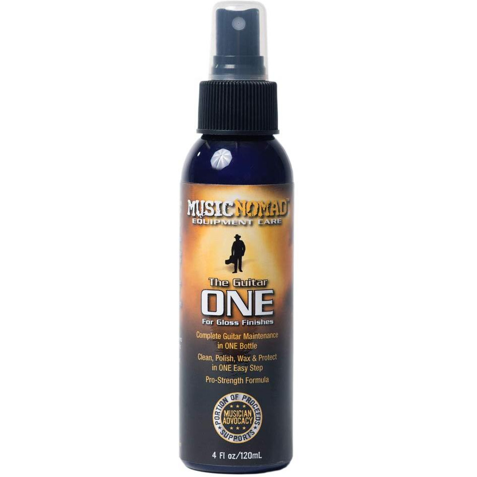 Musicnomad Mn103 Guitar One All-In-1 Cleaner  Polish  And Wax  4 Oz.  White