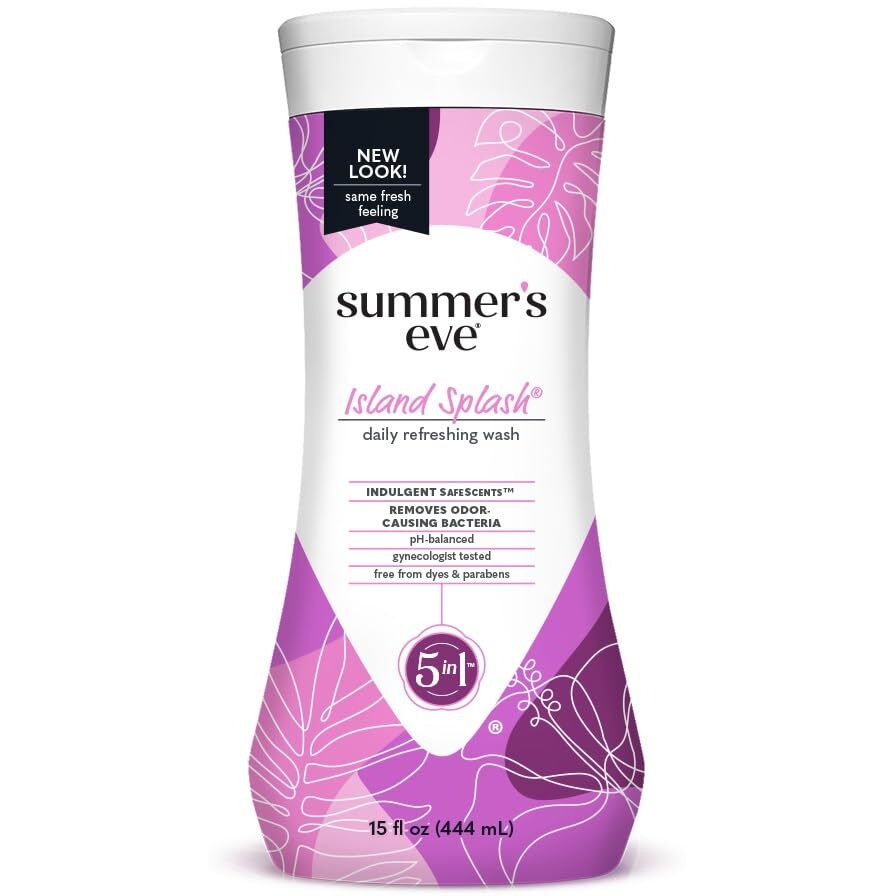 Summer's Eve Cleansing Wash For Sensitive Skin  Island Splash  15 Fl Oz (444Ml)