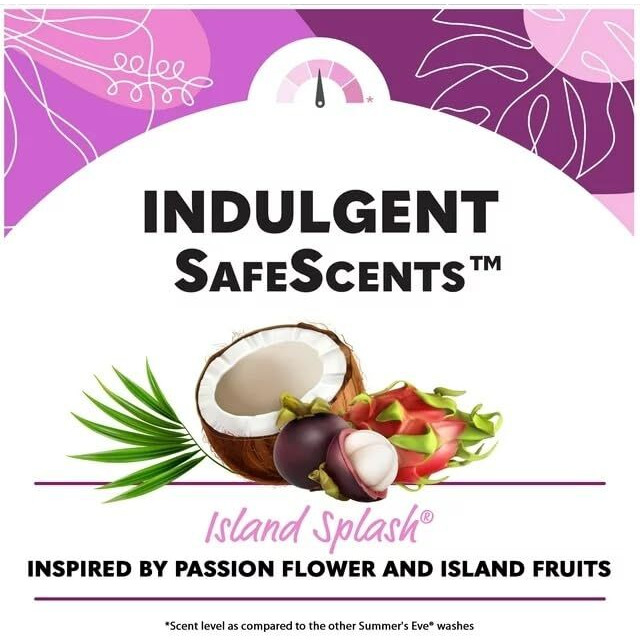 Summer's Eve Cleansing Wash For Sensitive Skin  Island Splash  15 Fl Oz (444Ml)