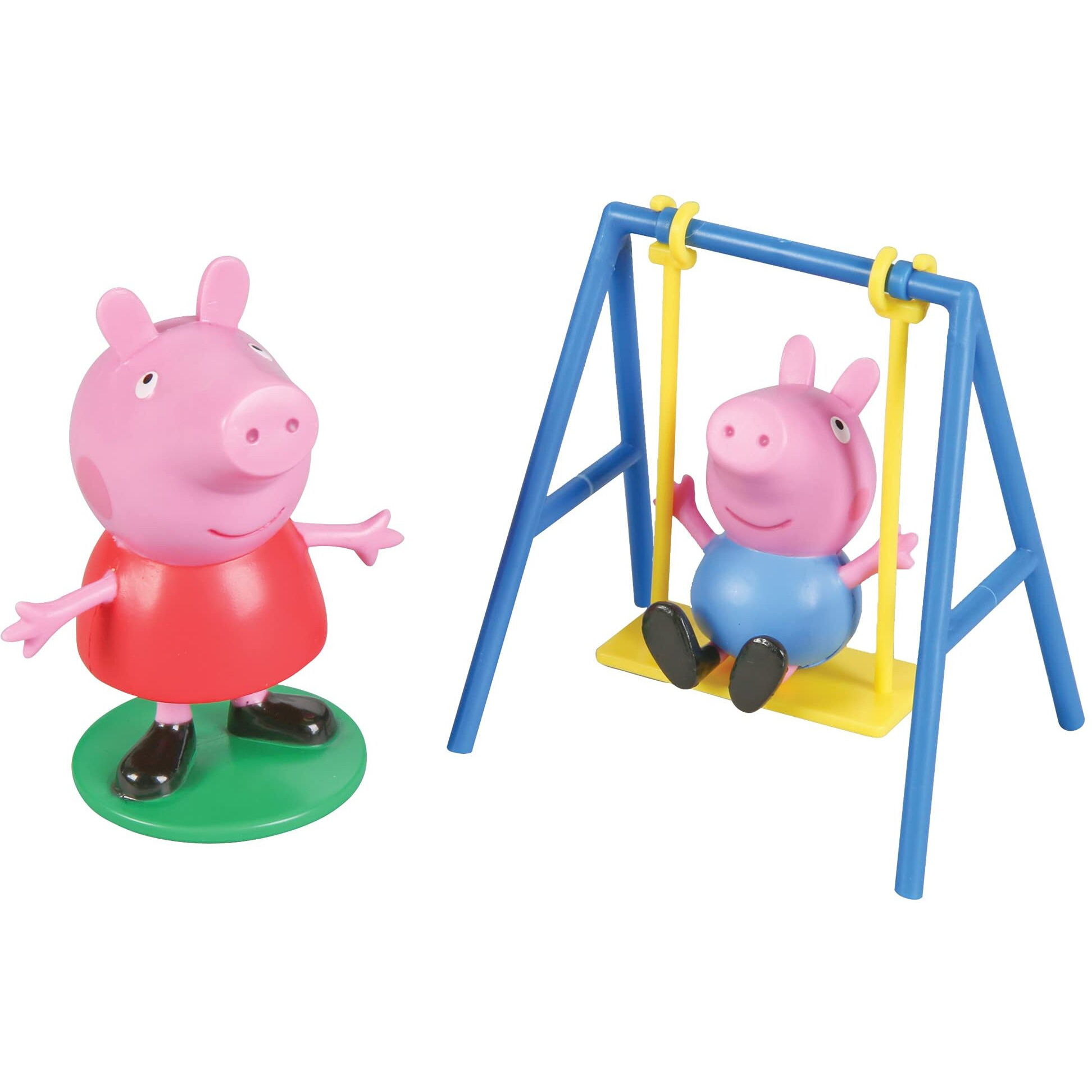 Decopac Peppa Pig Swing Set Decoset Cake Decoration Topper Pink  3.2"" X 1.8""