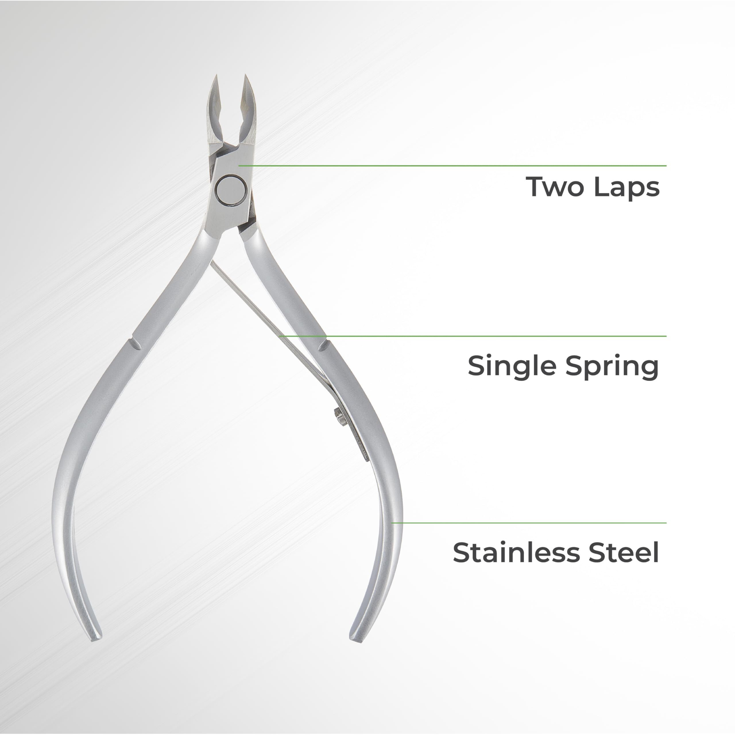 Nghia Cuticle Nipper - D-04 Jaw 16 | Stainless Steel | Durable And Sharp | Ergonomic Design | Grey Plated | Ideal For Salons And Home Use