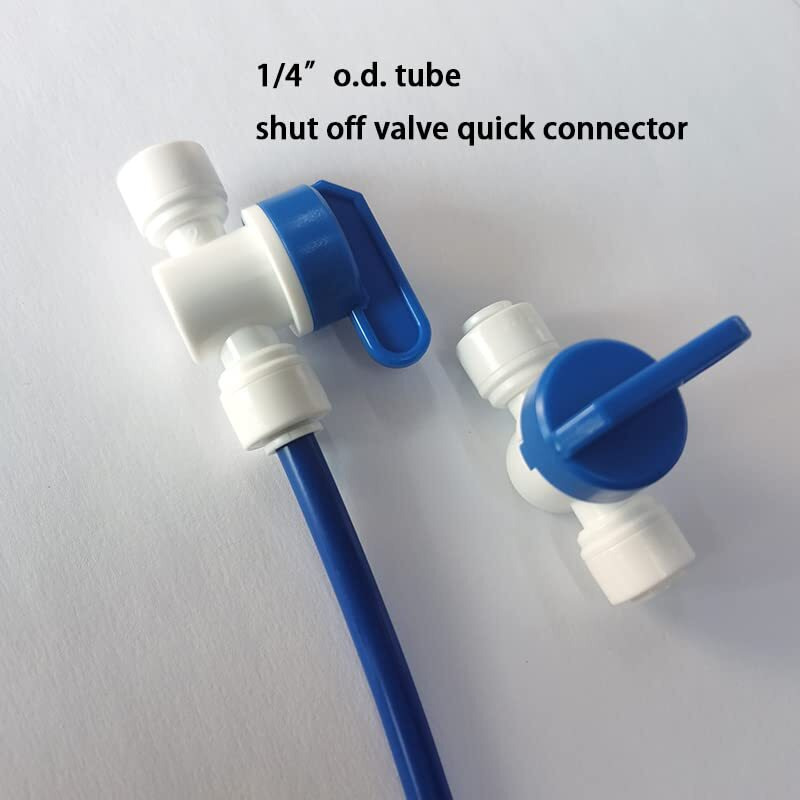 Malida Water Purifier Shut Off Ball Valve Equal 1/4Inch Od Tube Quick Push To Connect Plastic Plumbing Fitting For Ro/Di System 10Pcs.