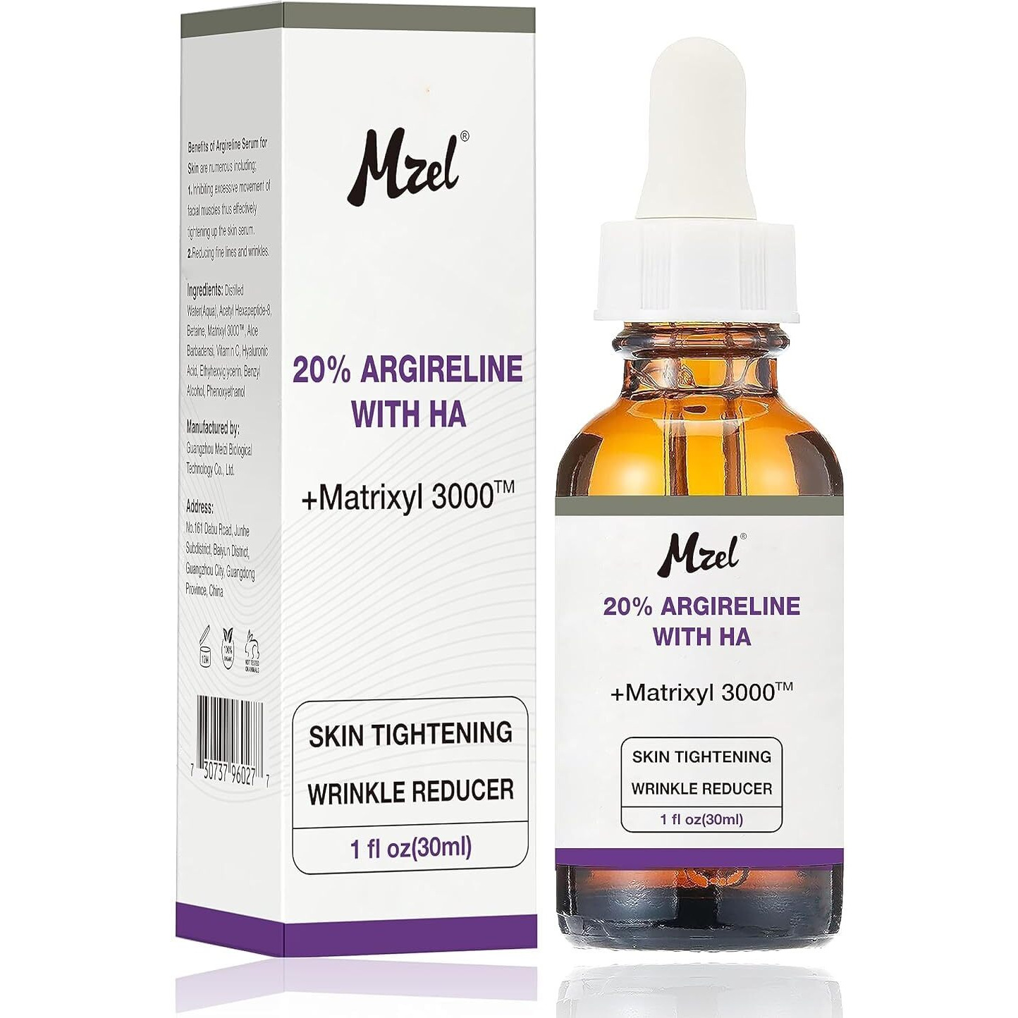 Papaba 20% Argireline Serum With Matrixyl 3000 Pure Hyaluronic Acid For Face With Vitamin C Deep Wrinkle Reducer Anti Aging Tones Skin And Stimulates Collagen Peptides Serum For Face