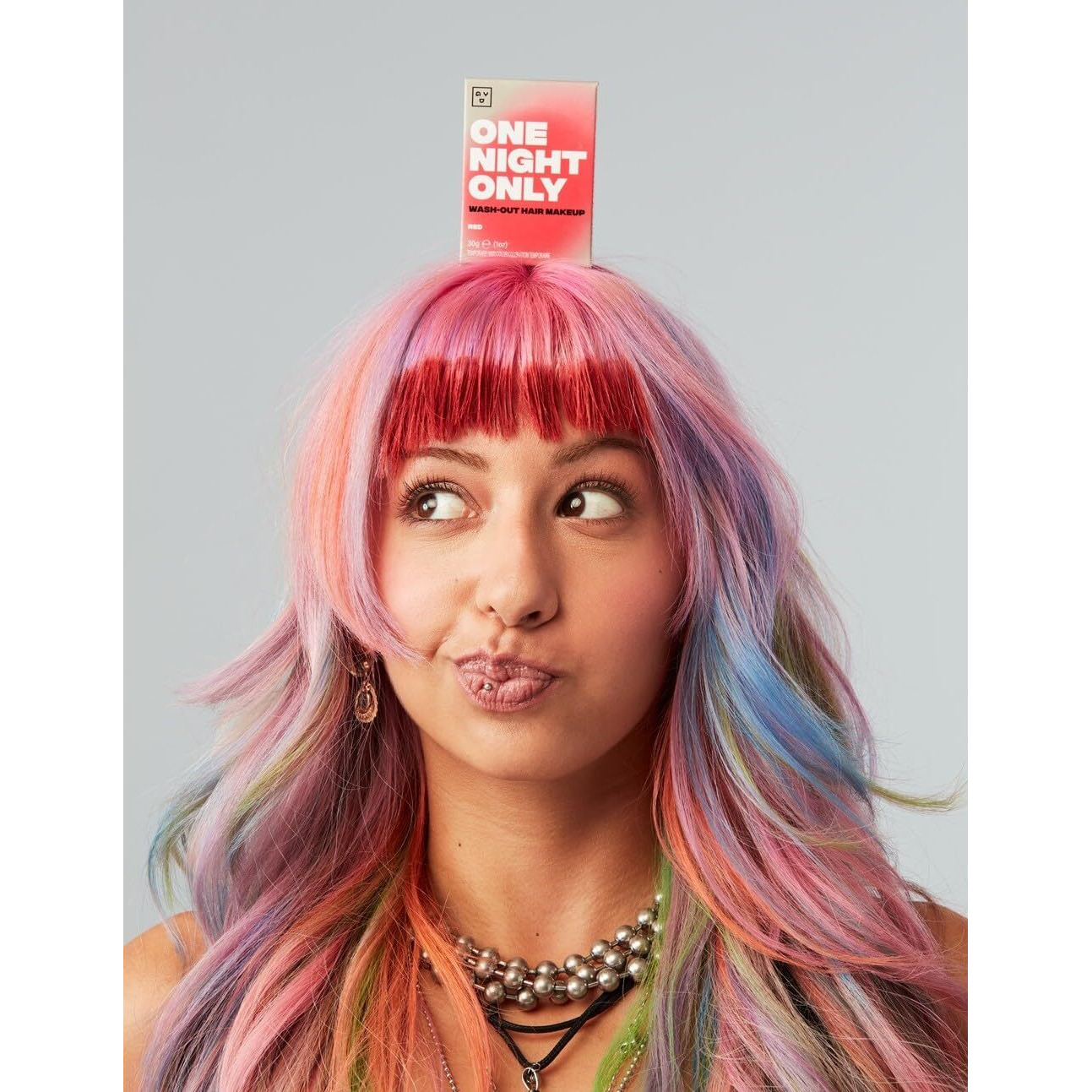 Good Dye Young - One Night Only (Red) | Temporary Hair Color For Kids & Adults | Hair Chalk Alternative | Easy-To-Use & Wash Out  Vegan  Cruelty-Free Color Hair Makeup For Rave  Party & Festival