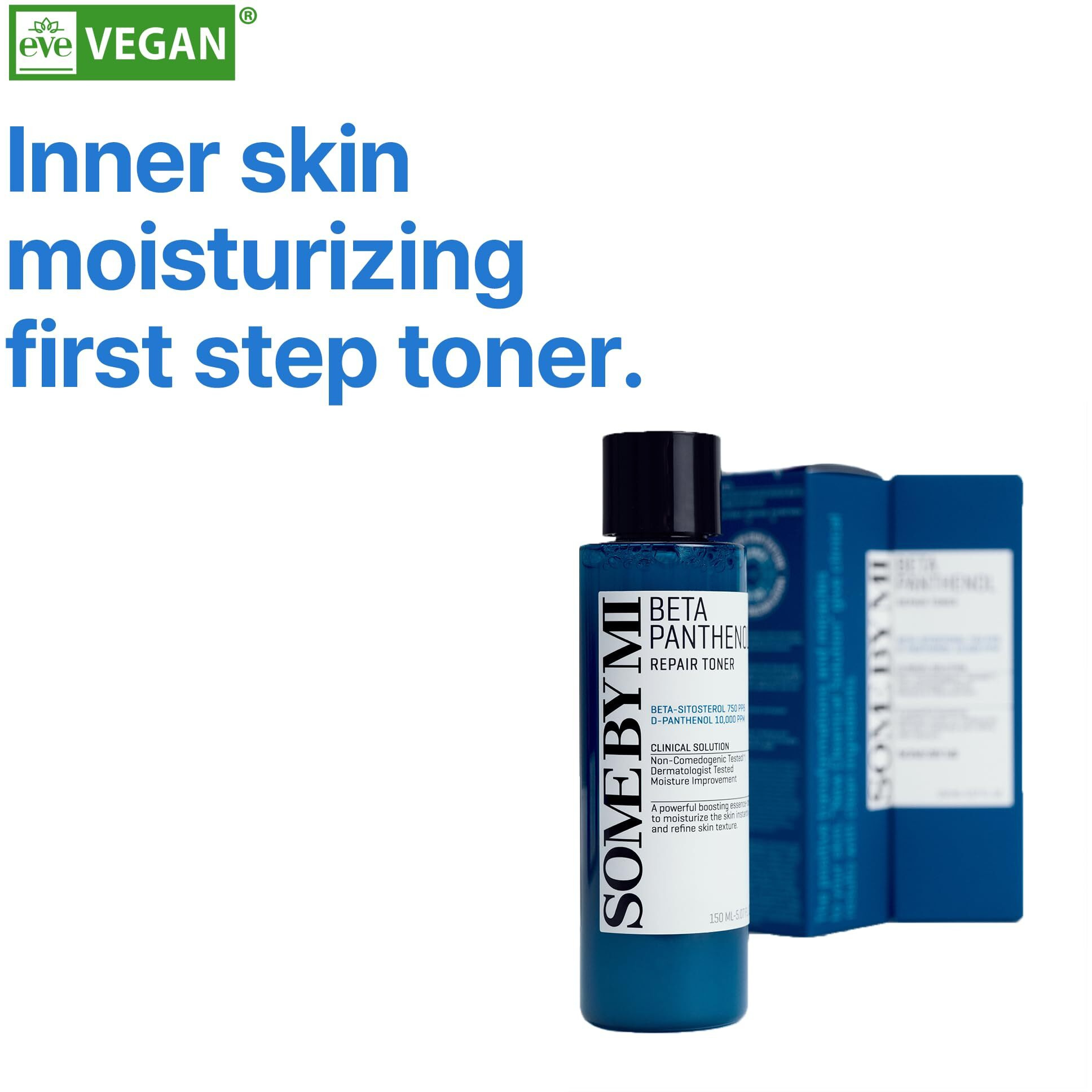 Some By Mi Beta-Panthenol Repair Toner - 5.07Oz  150Ml - Daily Soothing Korean Toner For Face With Skin Moisturizing Effect - Rebuilding Skin Barrier With Panthenol For Milk Skin - Korean Skin Care
