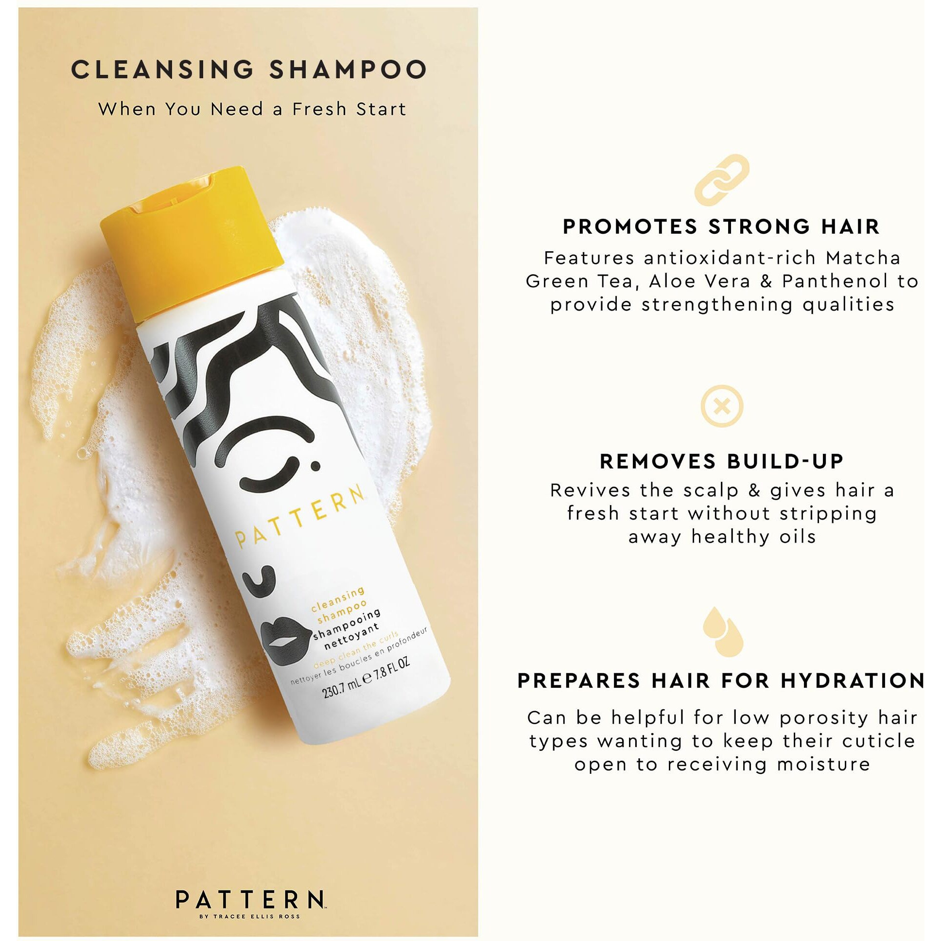 Pattern Beauty By Tracee Ellis Ross Mini Cleansing Shampoo W Matcha Green Tea For Curls & Coils 3 Fl Oz