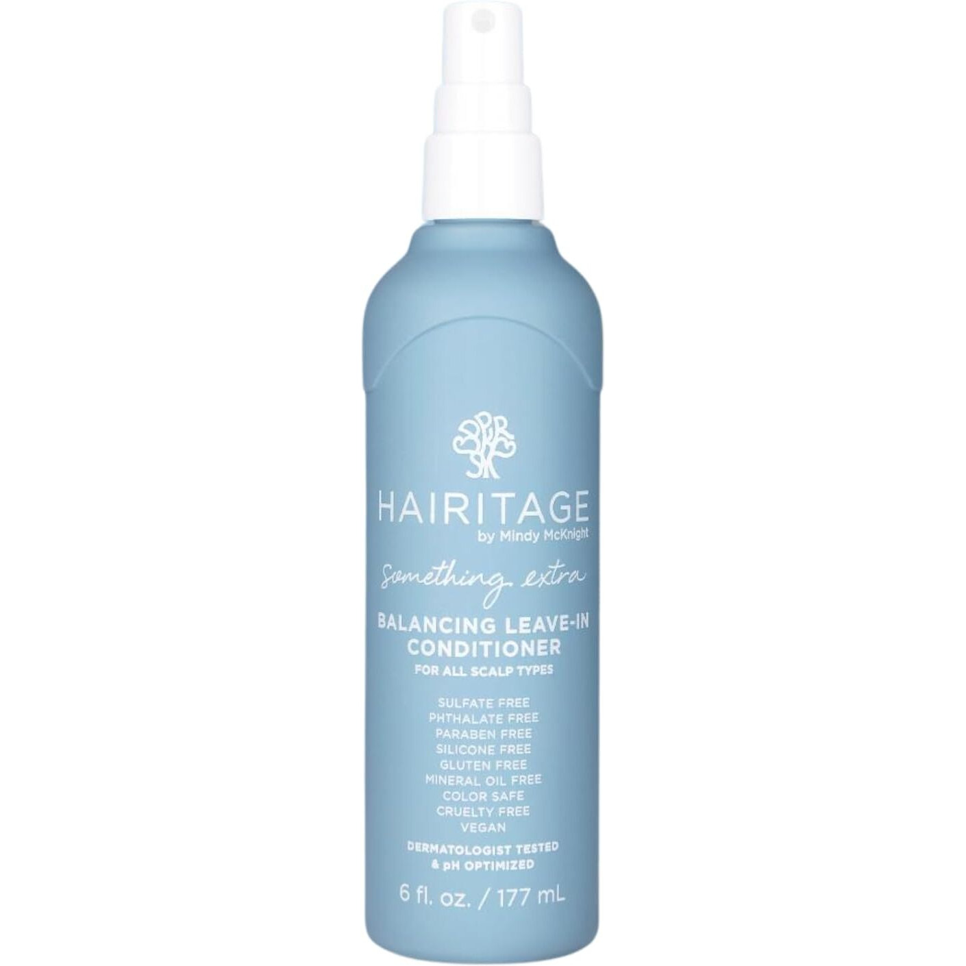 Hairitage Something Extra Anti Dandruff Balancing Leave-In Conditioner - Conditions + Calms Scalp - Nourishes + Moisturizes Hair - Improves Hair Elasticity + Manageability  6 Fl Oz
