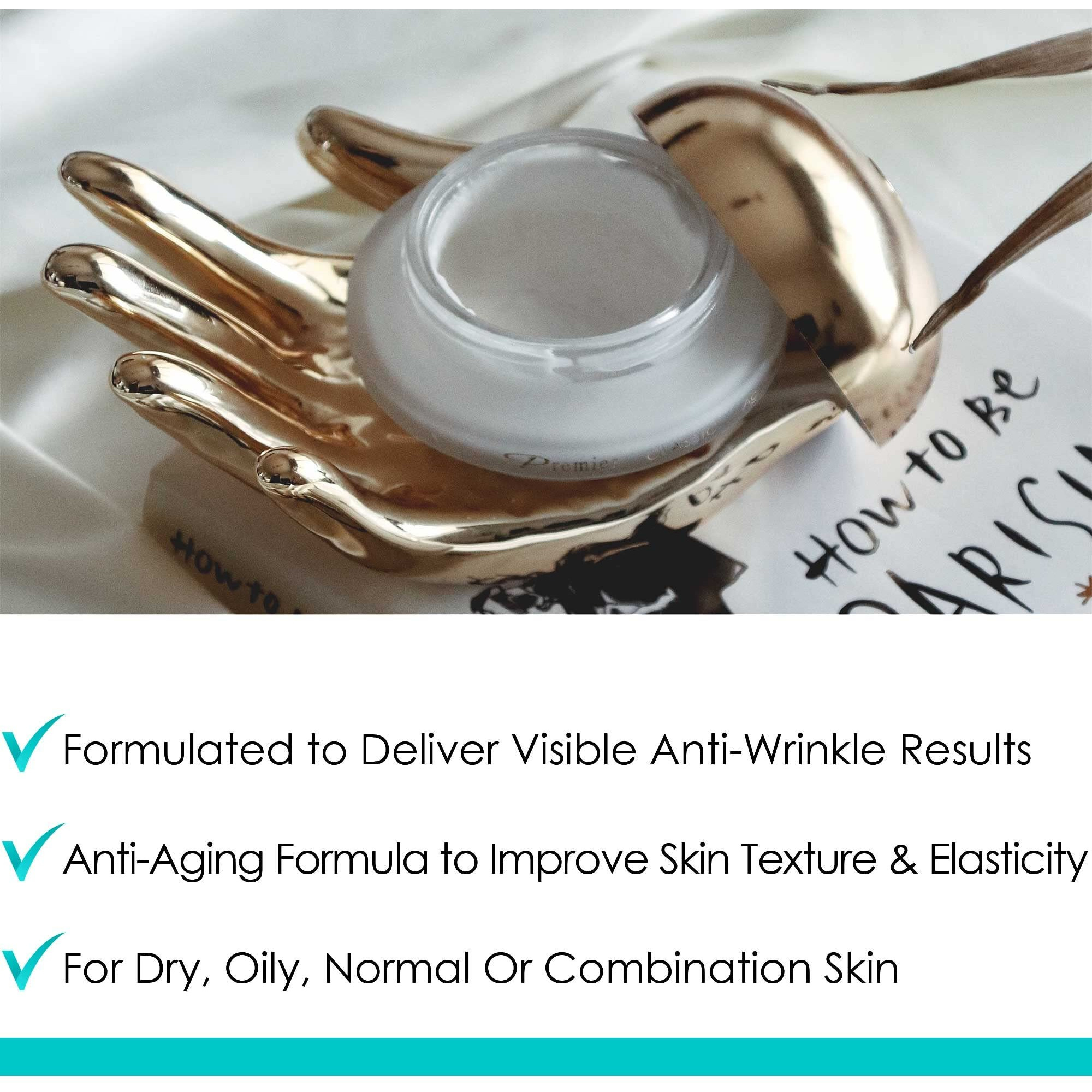Premier Dead Sea Classic Night Cream  Age Defying  Nourishing  Moisturized Skin With Vitamins E And A 2.4Fl.Oz
