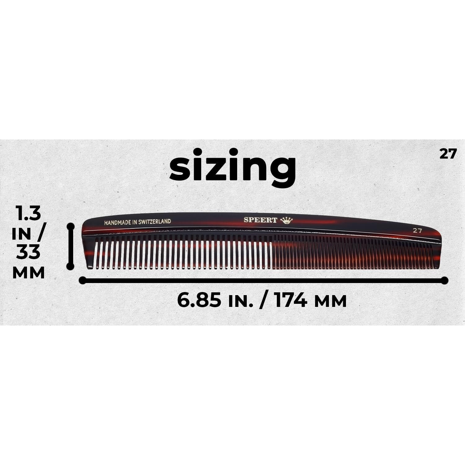 Speert 27 Handmade Wide Narrow Tooth Comb Tortoise Havana Acetate Thick Coarse Curly Thin Fine Straight Hair Detangling Parting Grooming Teasing Hair Styling Hairdresser Barber Hairdressing Wet Dry
