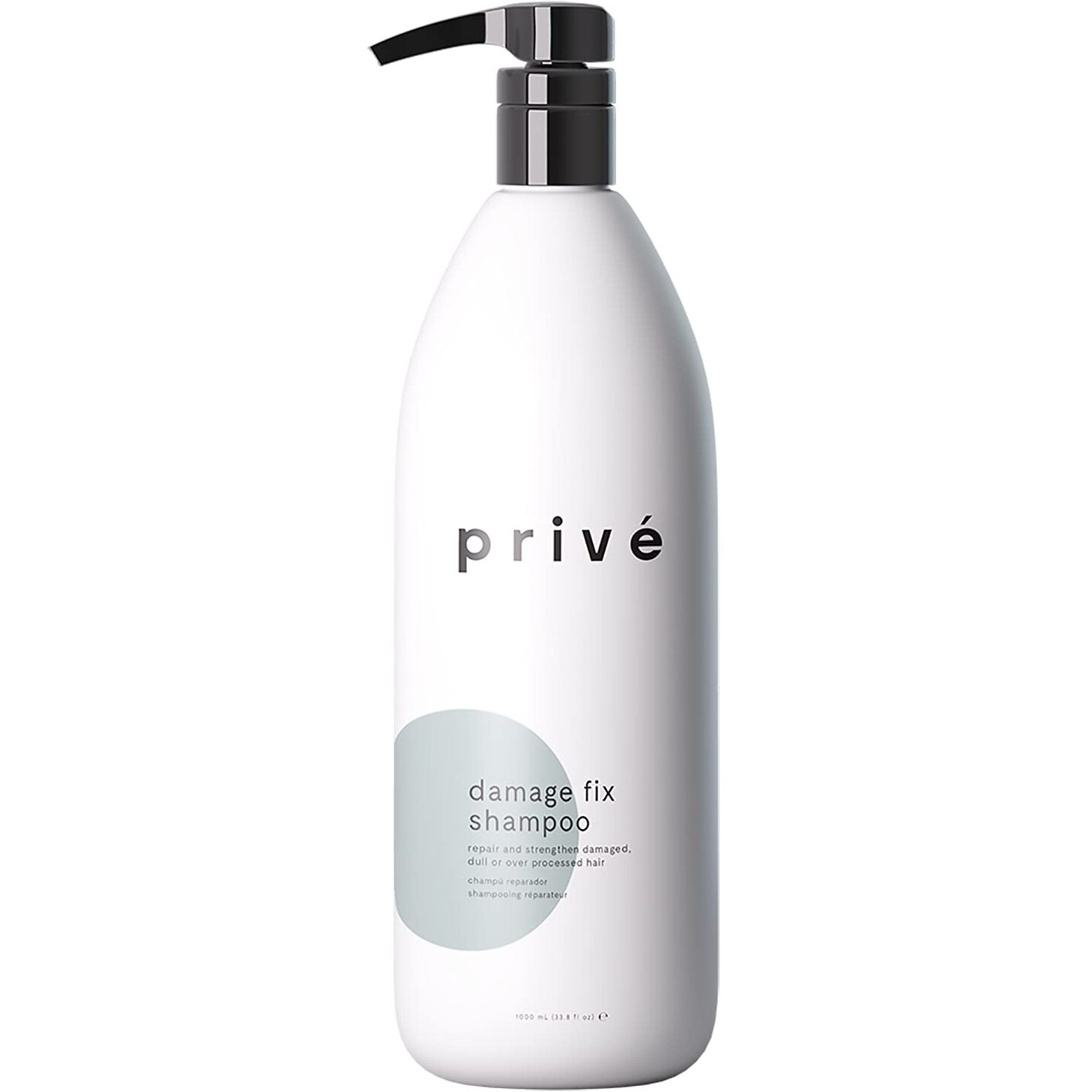 Prive Damage Fix Shampoo - Repair And Strengthen Damaged  Dull Or Over Processed Hair From Within Natural Ingredients Vegan Cruelty-Free Color-Safe (33.8Oz)