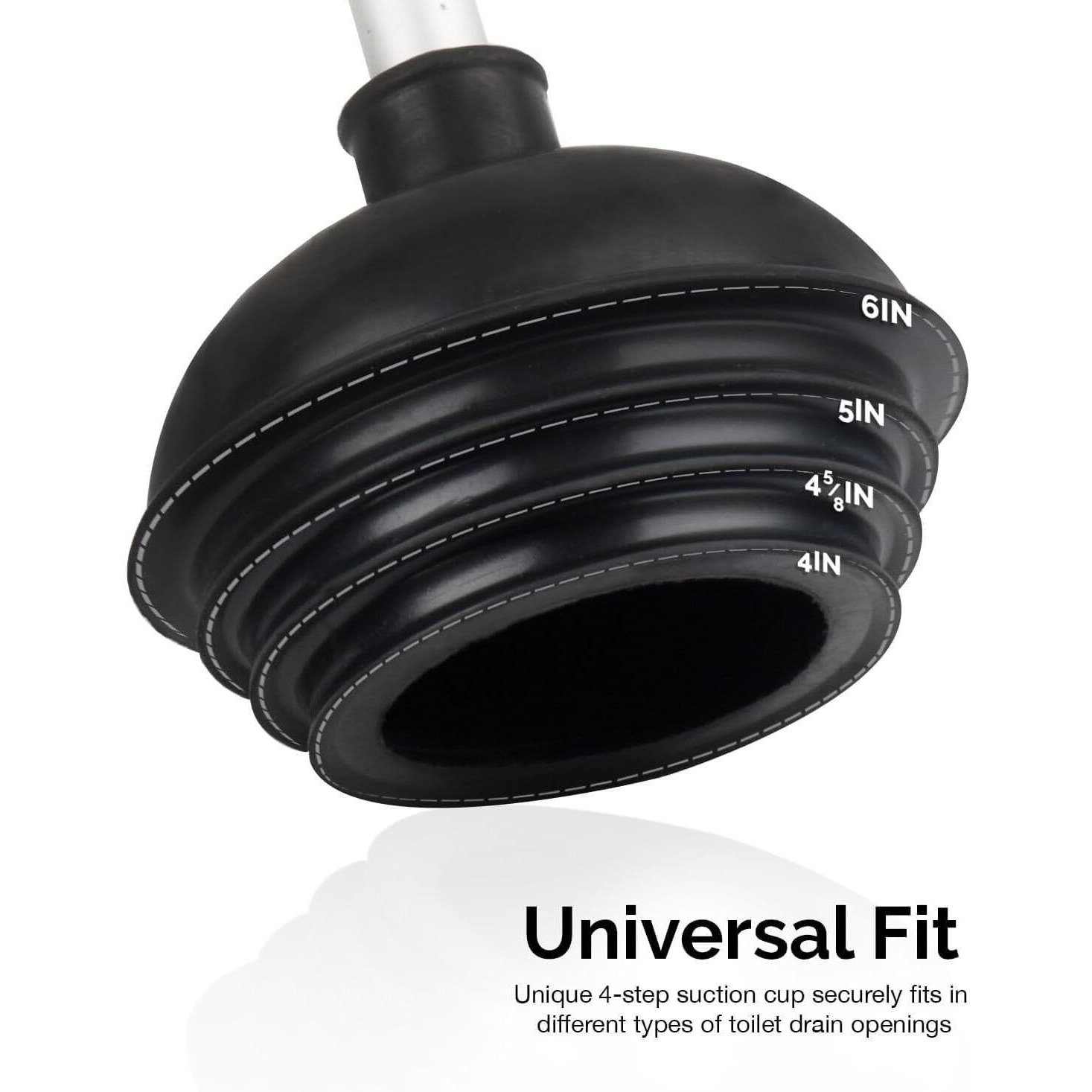 Neiko 60166A Toilet Plunger With Patented All-Angle Design  Heavy-Duty Toilet Bowl Plunger With Aluminum Handle  Bathroom Necessity   Black  1-Pack