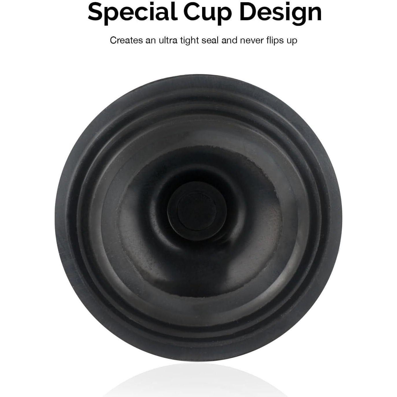 Neiko 60166A Toilet Plunger With Patented All-Angle Design  Heavy-Duty Toilet Bowl Plunger With Aluminum Handle  Bathroom Necessity   Black  1-Pack