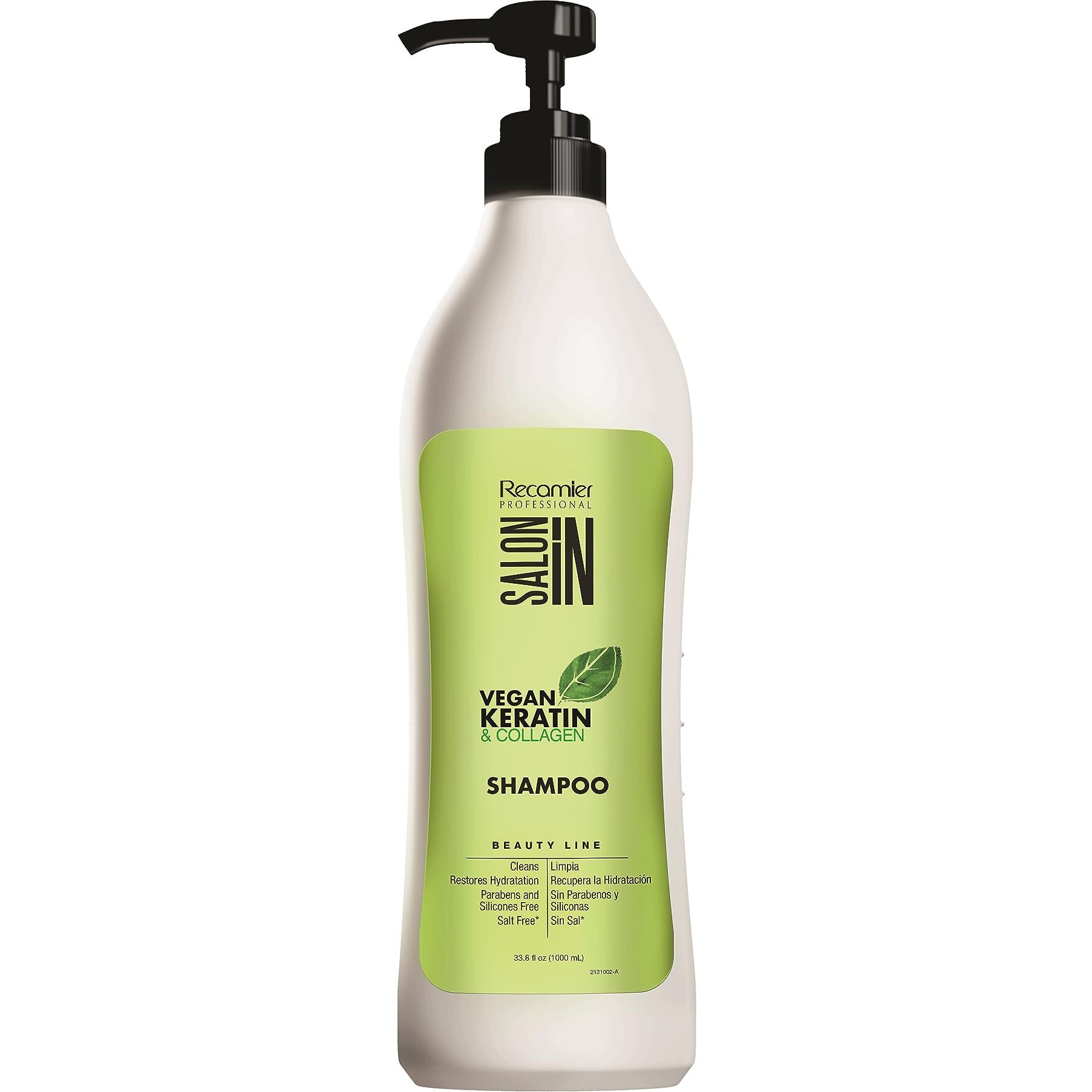 Recamier Professional Salon In Vegan Keratin & Collagen Hair Shampoo 33.8 Fl.Oz.