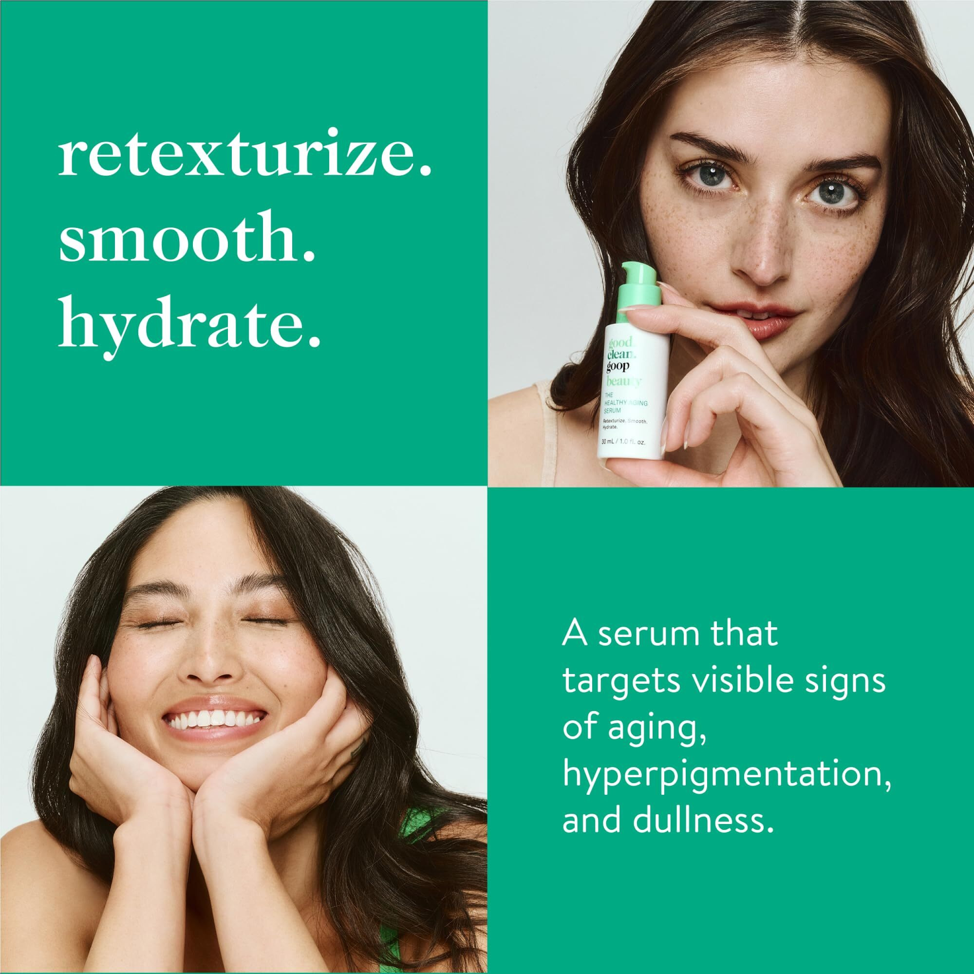 Good.Clean.Goop Beauty The Healthy Aging Serum | Facial Serum With Tranexamic Acid  Shikimic Acid & Goji Berry Oil | Serum To Help Smooth Wrinkles And Fine Lines | Anti-Aging Serum | Vegan | 1 Fl Oz