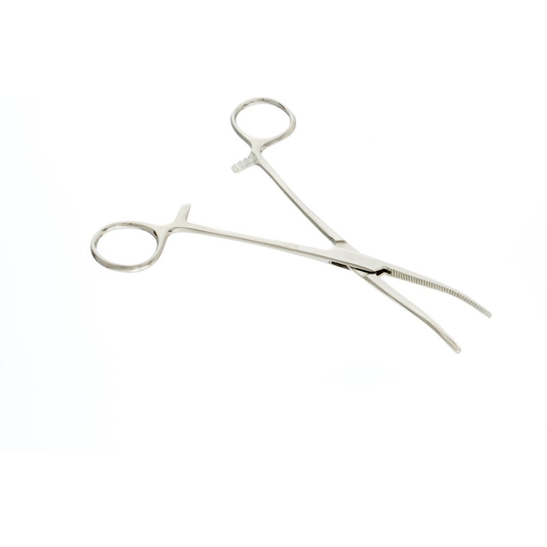 Se 6.25-Inch Stainless Steel Curved Forceps - Self-Locking  Serrated Tip For Precision Grip And Clamping - Perfect For Crafting  Fishing Tasks  Jewelry Making  And More -