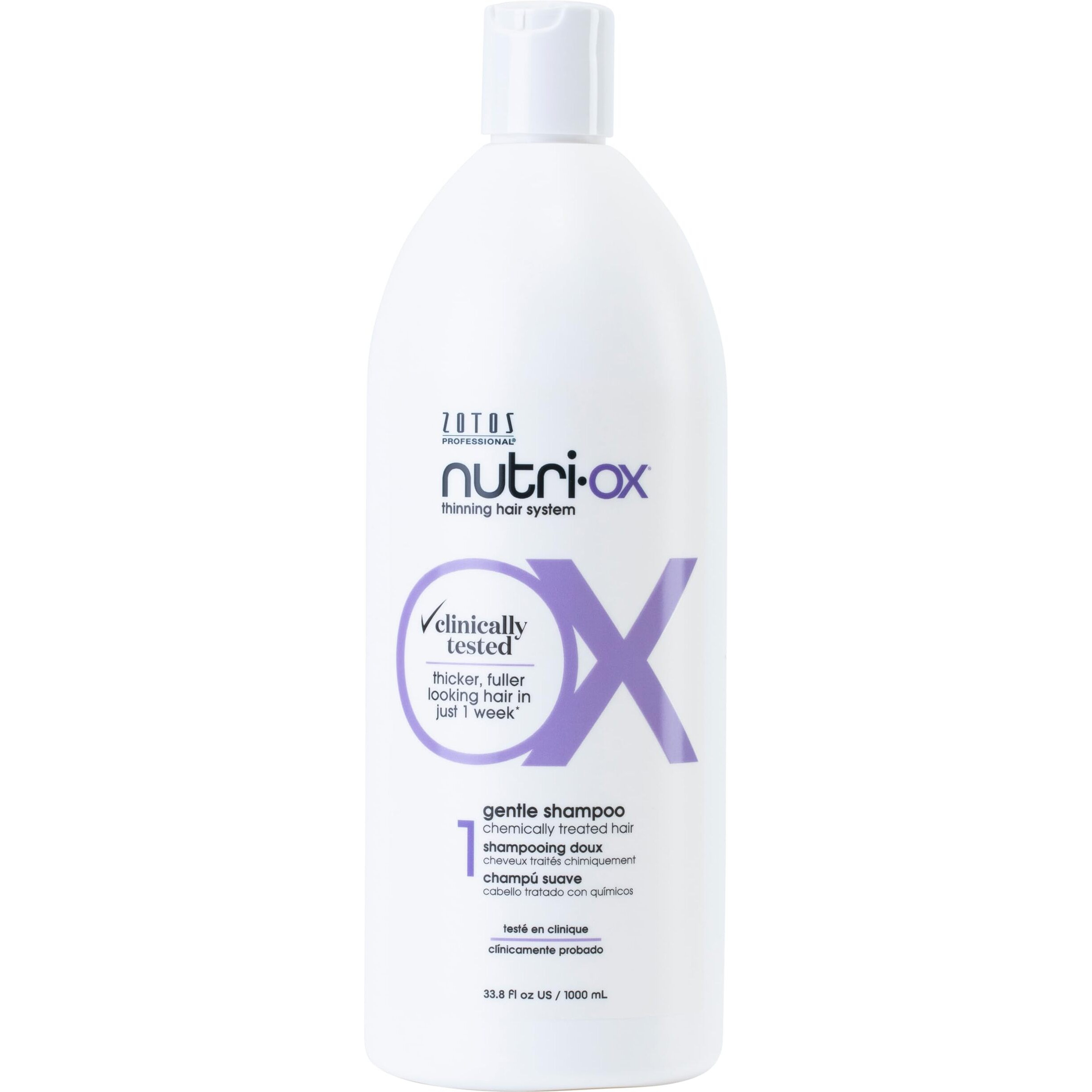 Nutri-Ox Gentle Shampoo Chemically-Treated For Colored Thinning Hair | Thicker  Fuller-Looking Hair | Clinically & Dermatologically Tested | Peppermint | Color-Safe  33.8 Fl Oz