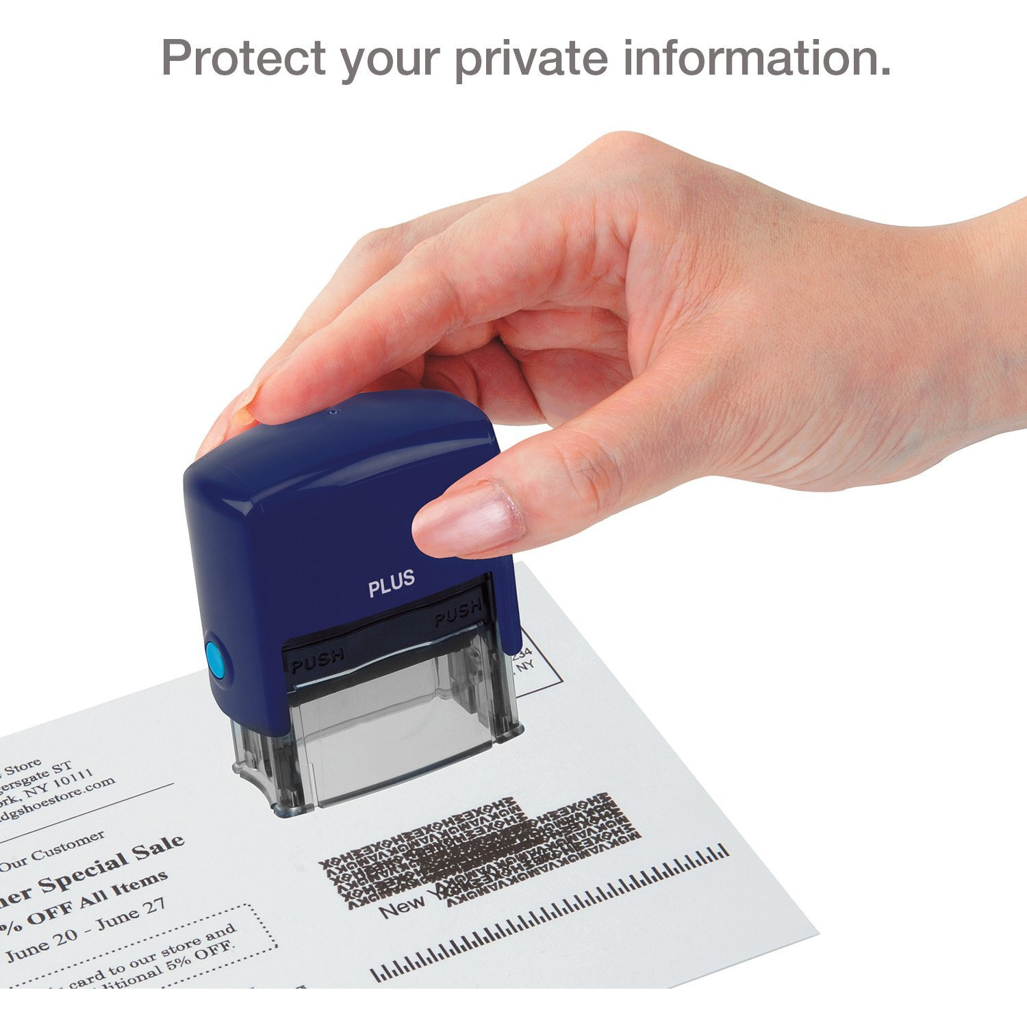 Plus Guard Your Id Stamp  Small  Black  1 Pad