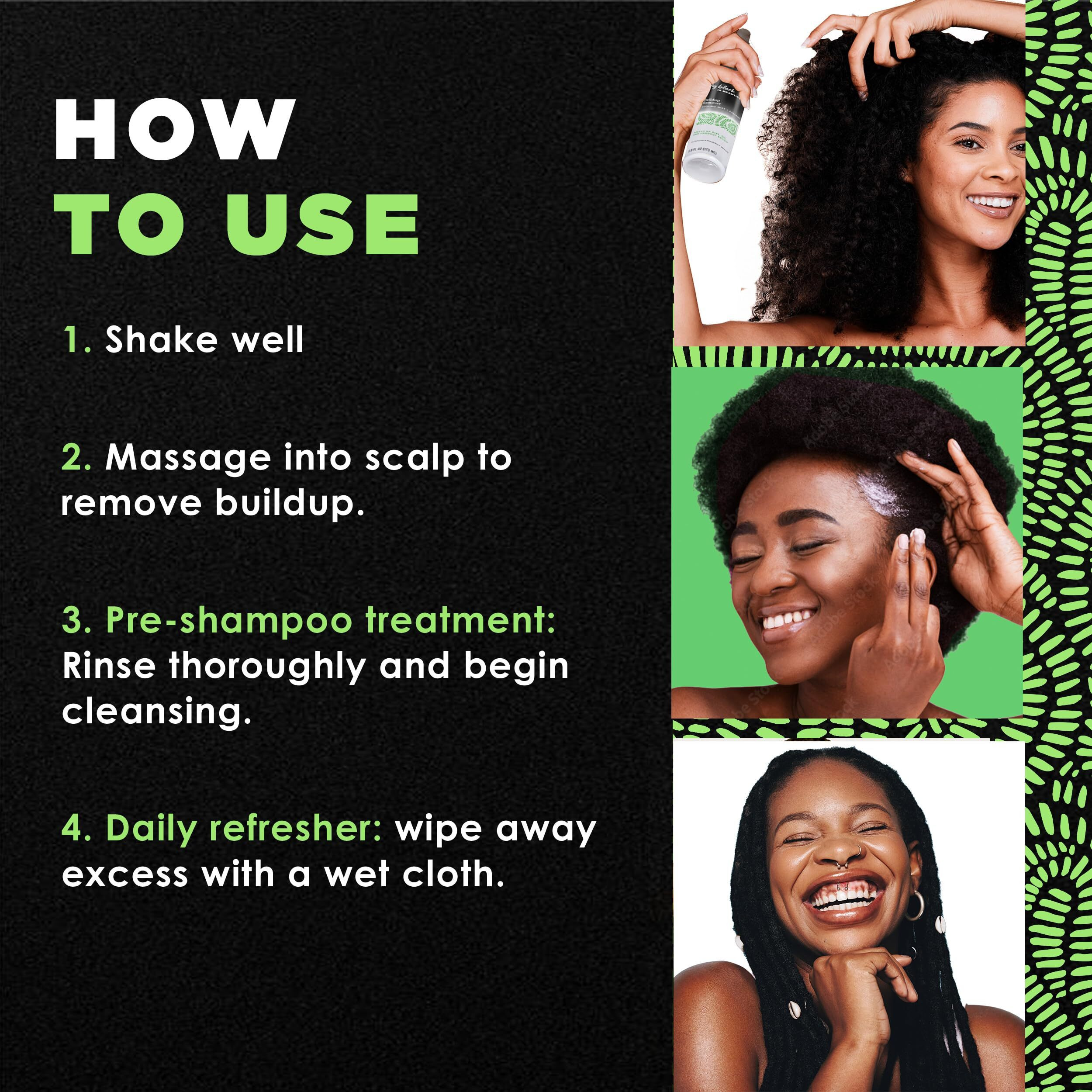 My Black Is Beautiful Buildup Remover  Cleans Scalp Between Washes  For Coily Hair And Protective Styles  For Daily Use Or Pre Shampoo  Scalp Treatment  Sulfate Free  Rosemary And Mint  5.8 Fl Oz