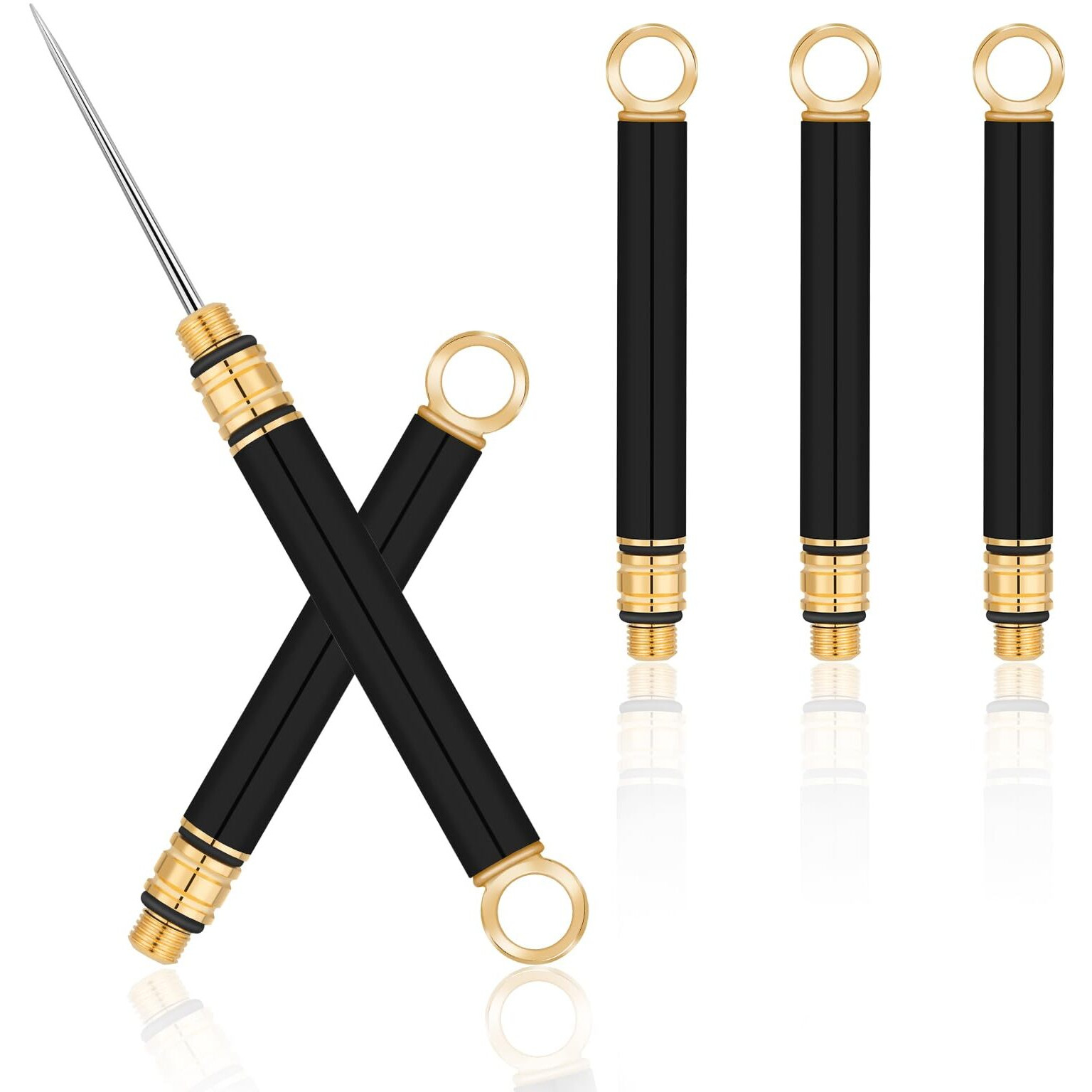 Qlfecle Titanium Toothpick Holder  Portable 3 Pcs Metal Toothpicks For Teeth  Mini Reusable Stainless Steel Toothpick Pocket Toothpicks For Home Outdoor Black