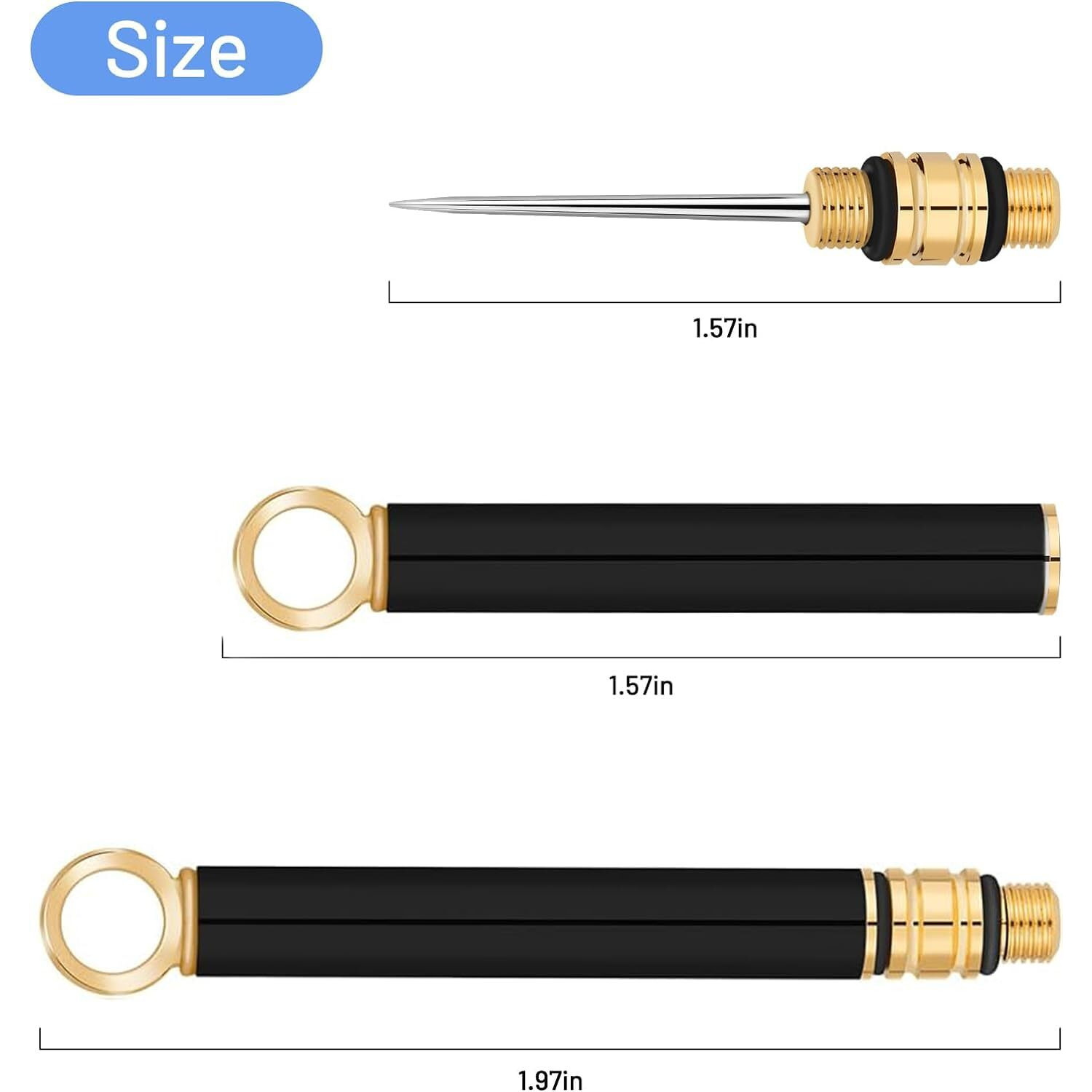 Qlfecle Titanium Toothpick Holder  Portable 3 Pcs Metal Toothpicks For Teeth  Mini Reusable Stainless Steel Toothpick Pocket Toothpicks For Home Outdoor Black