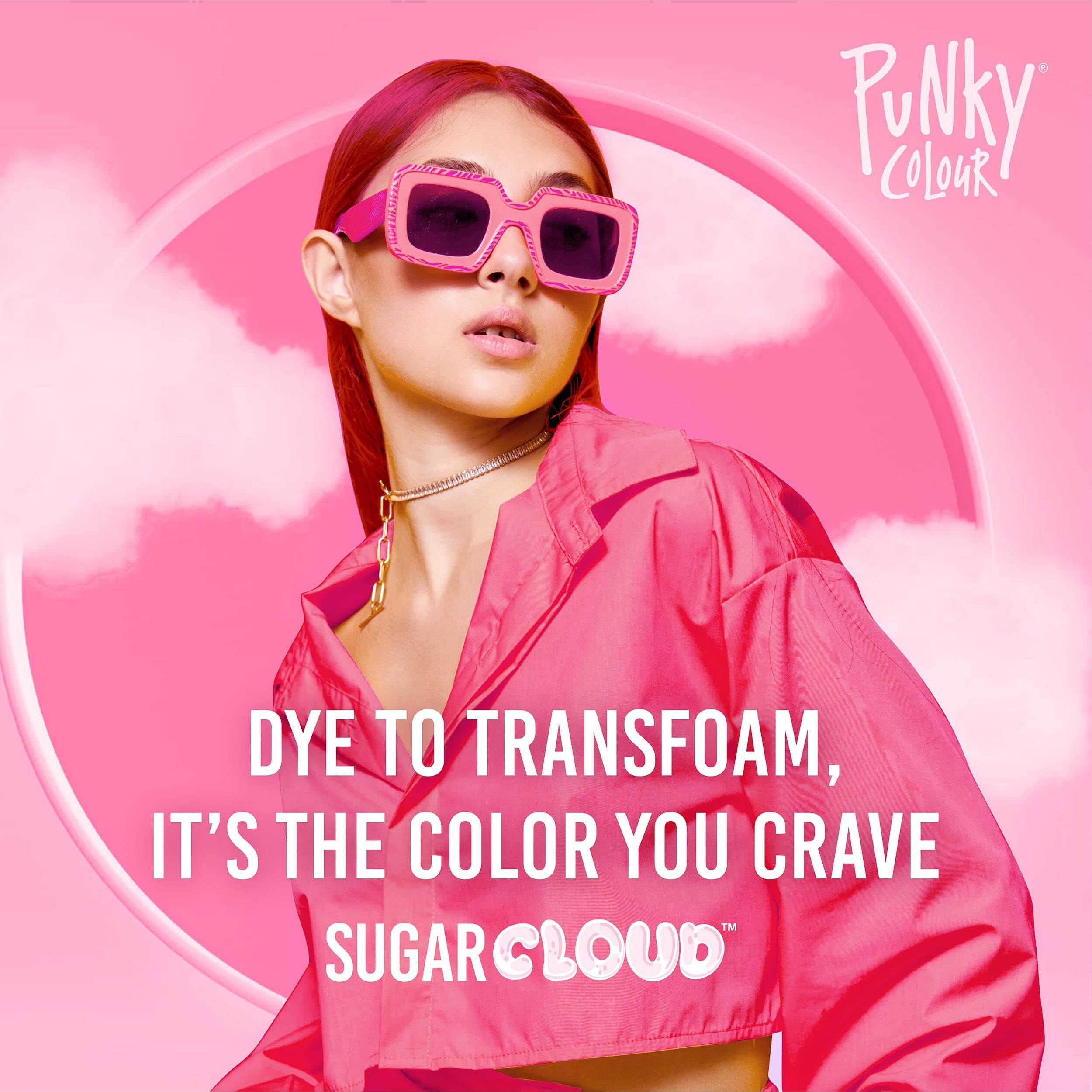 Punky Sugar Cloud  Semi-Permanent Foaming Hair Color  Candyfloss  6 Fl Oz.