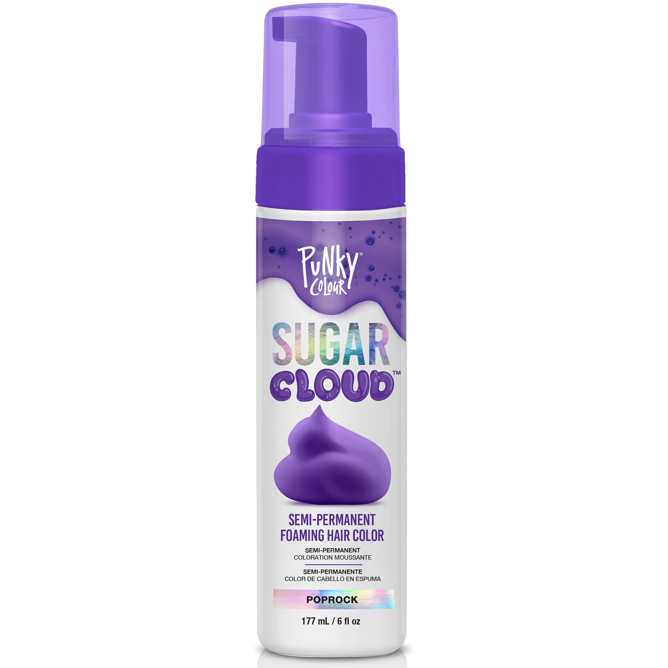 Punky Sugar Cloud  Semi-Permanent Foaming Hair Color  Poprock  6 Fl Oz.